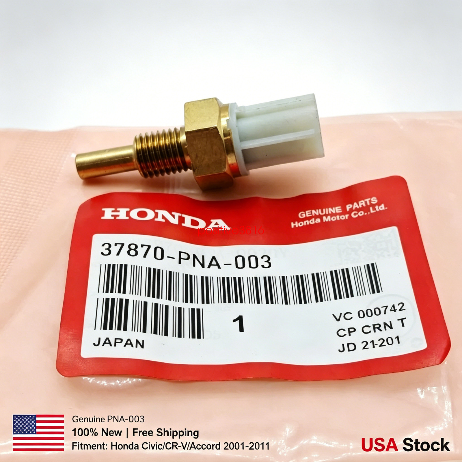 OEM Engine Coolant Temperature Sensor 37870-PNA-003 for Honda Civic Acura RSX