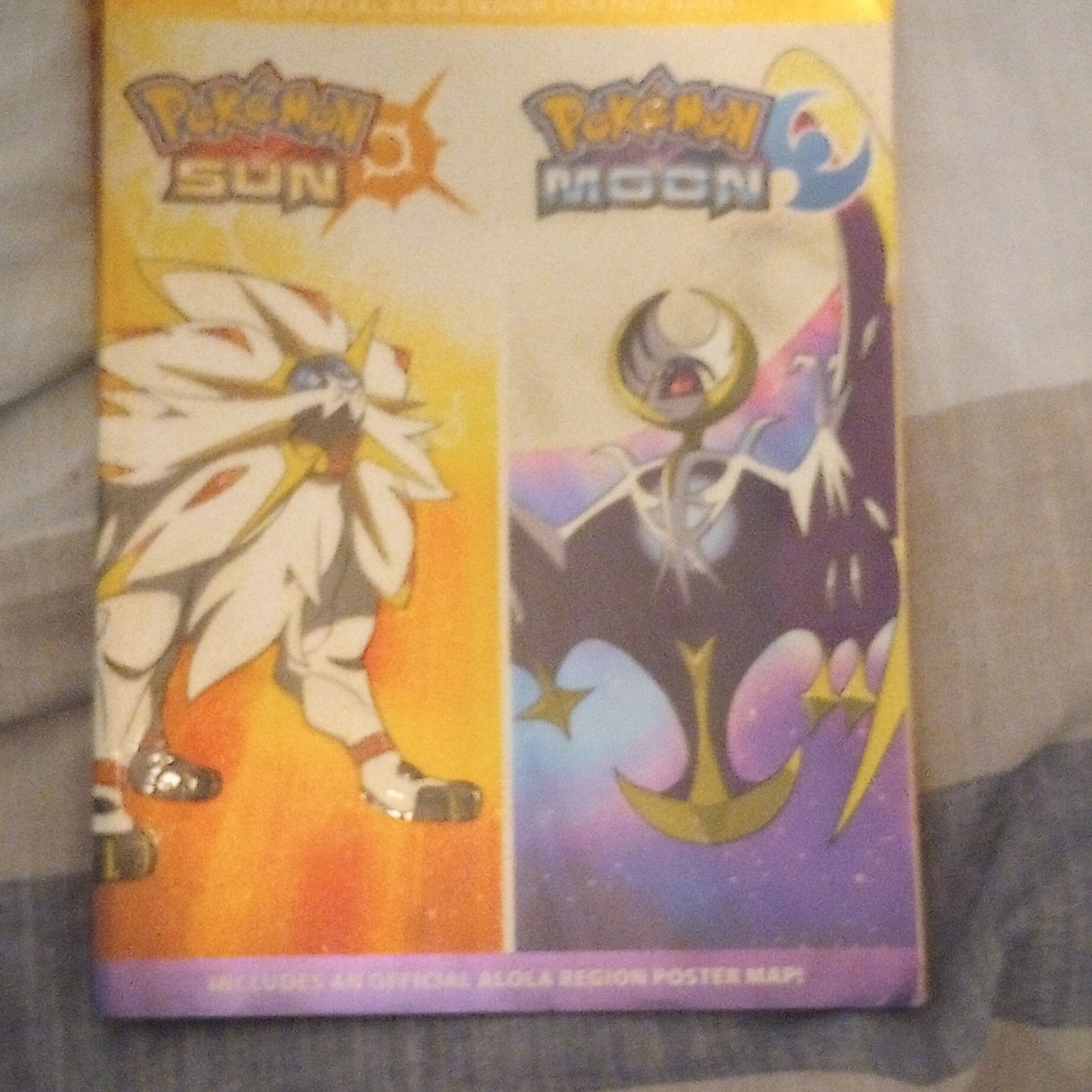 Pokémon Sun & Moon Strategy Guide Book w/ Pullout Map Solgaleo Lunala