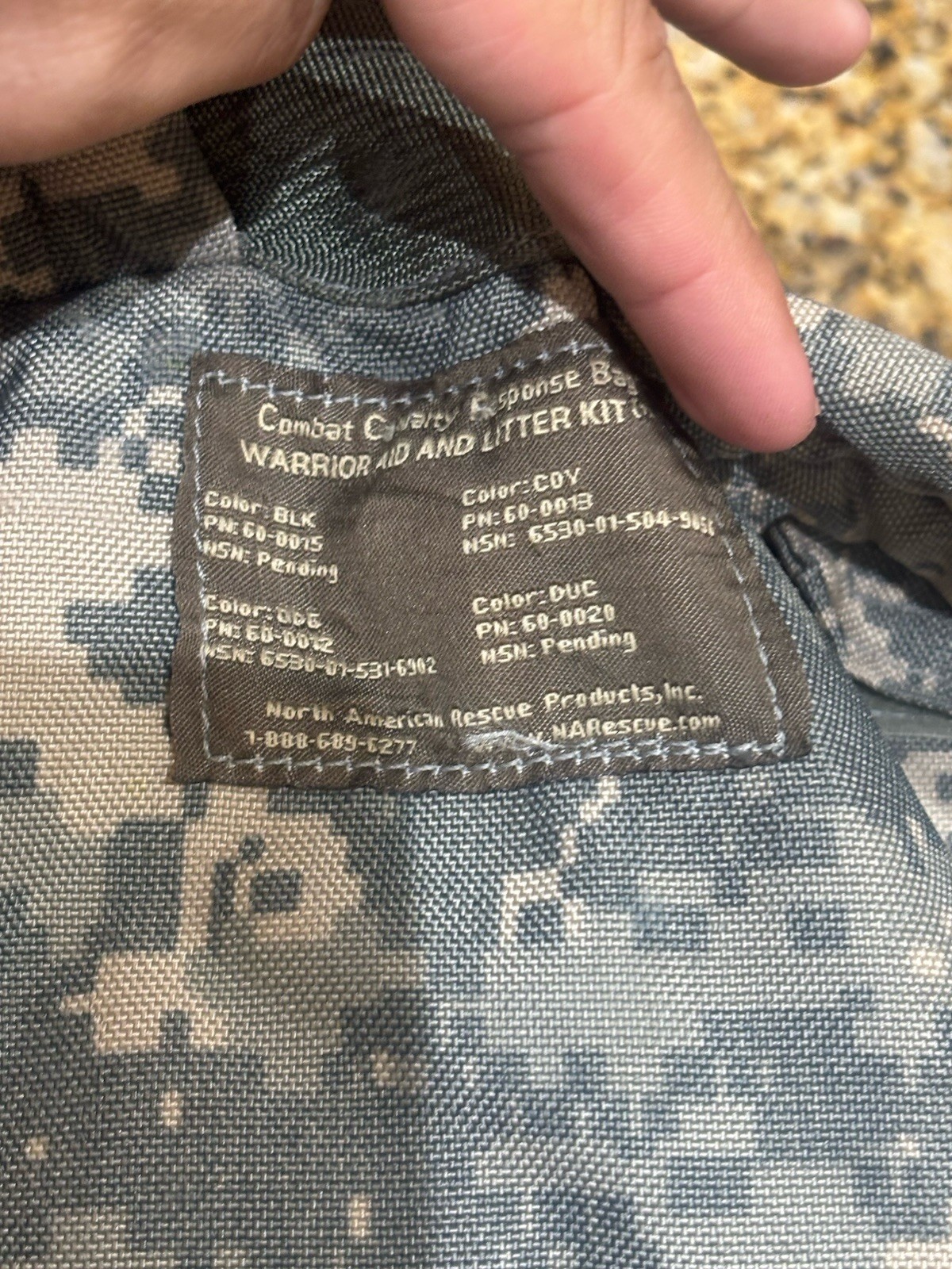North American Rescue Products Combat Casualty Response Kit Litter Pack Backpack