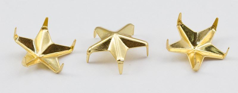 Size 30 6MM Gold Star Nailhead 5 Prongs Non Rusting - 200 PCS