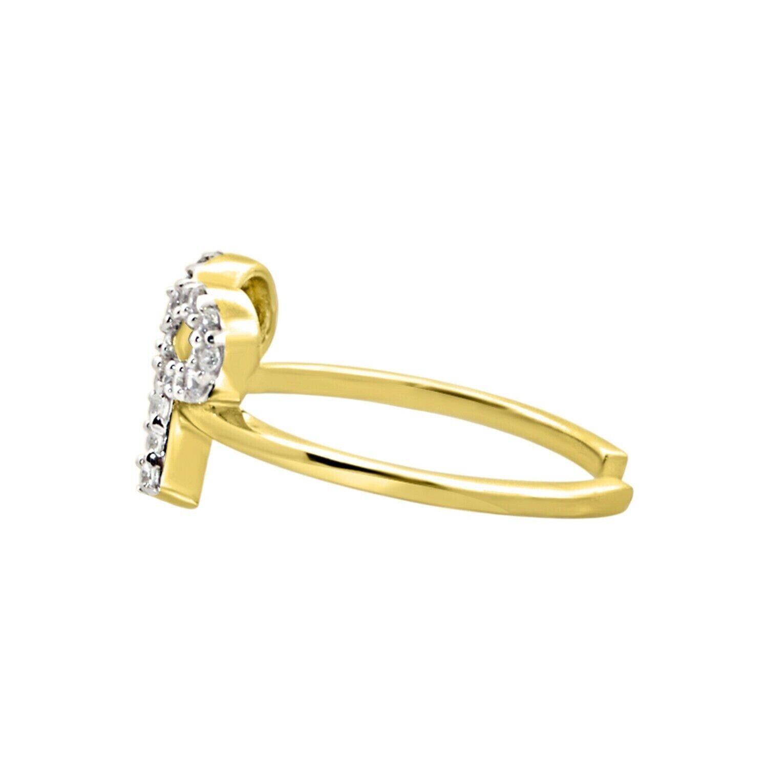 Round Simulated Diamond Bow Shape Adjustable Toe Ring 14k Yellow Gold Plated