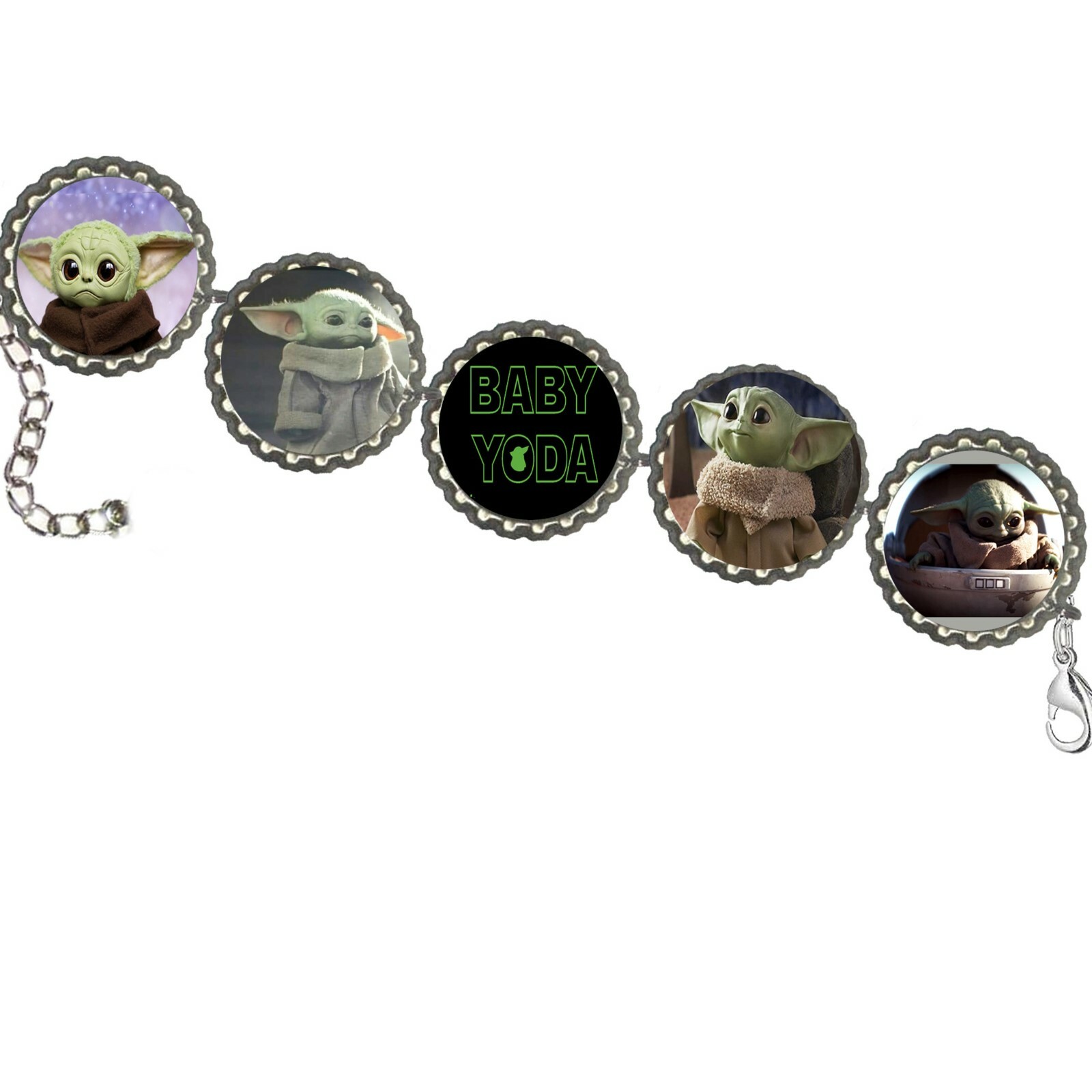 Baby Yoda Star wars BOTTLECAP BRACELET  handcraft nice must have gift unisex