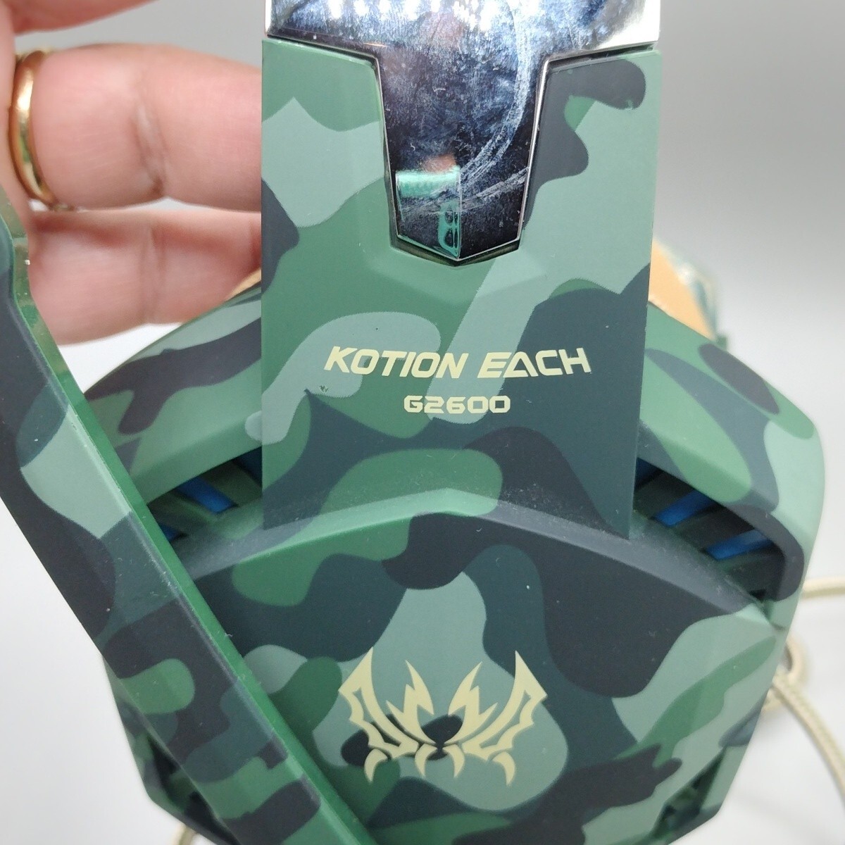 Kotion Each Pro Gaming Headset G2600 CAMO LED Mic Wired Untested Free Returns