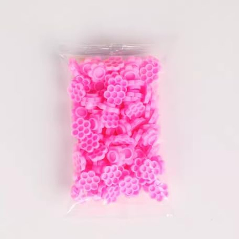 100Pcs Eyelash Extension Glue Cup Holder, Honeycomb Shaped Tattoo Ink Pigment Co