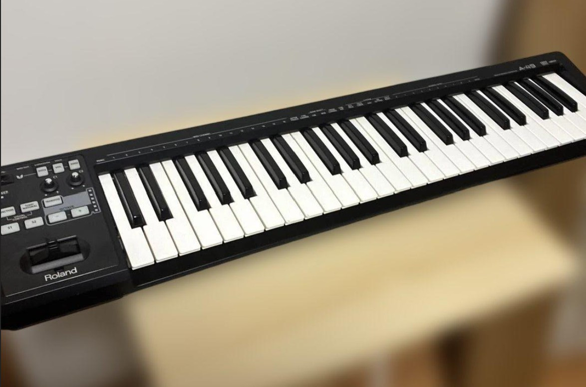 Roland A-49 MIDI Keyboard Controller 49-Key USB Tested Working Used