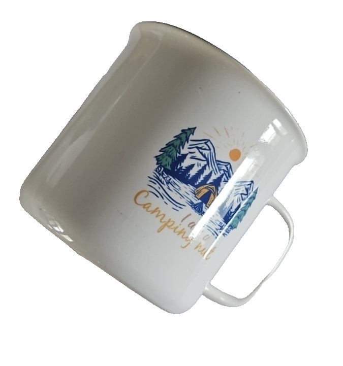 LIANMORY Travel Ceramic Mug "I'm a Camping Nut" - Discontinued Open Box