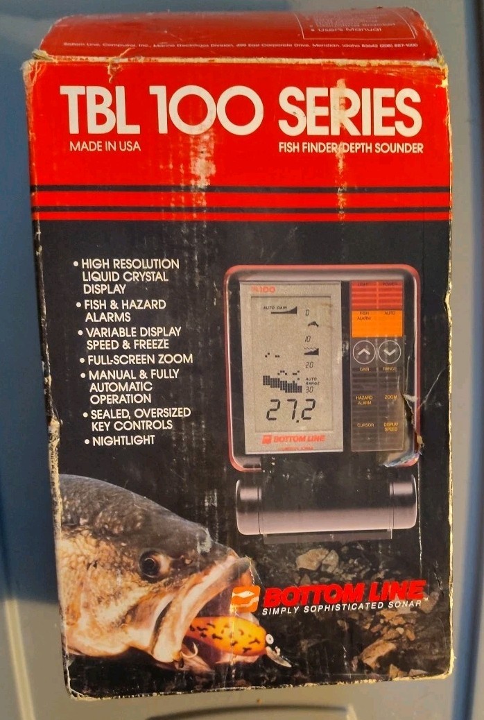 Bottom Line TBL 100 Series Computer Sonar With Power Wires Vintage In Box