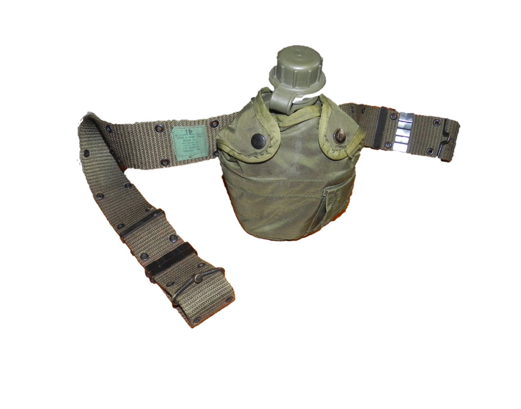 Vietnam Era 1974 (LC-1 Belt) USGI Army 1 Quart Canteen With Cup and Cover Set