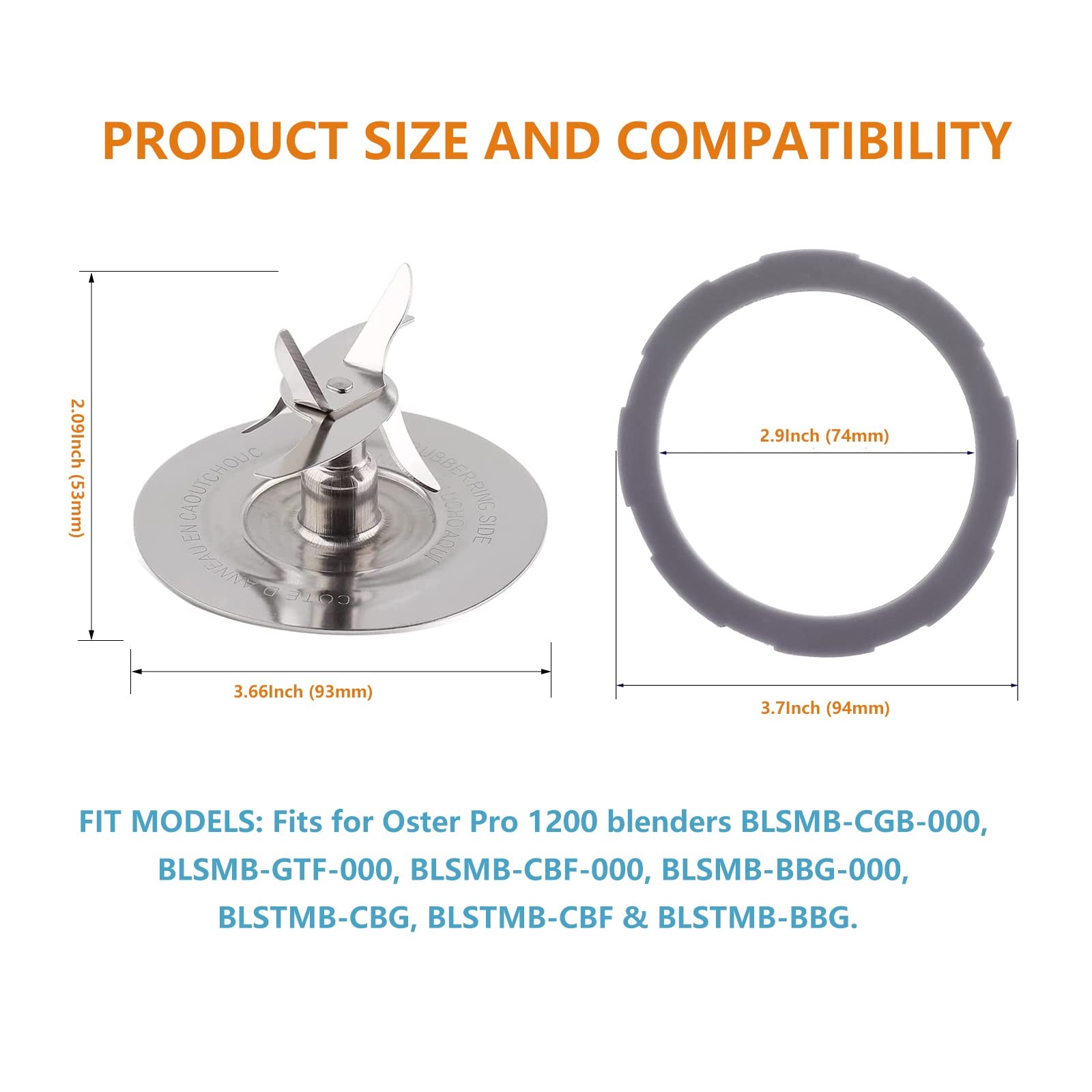 Timsec Blender Cutter Blade Kit Compatible with Oster Pro 1200