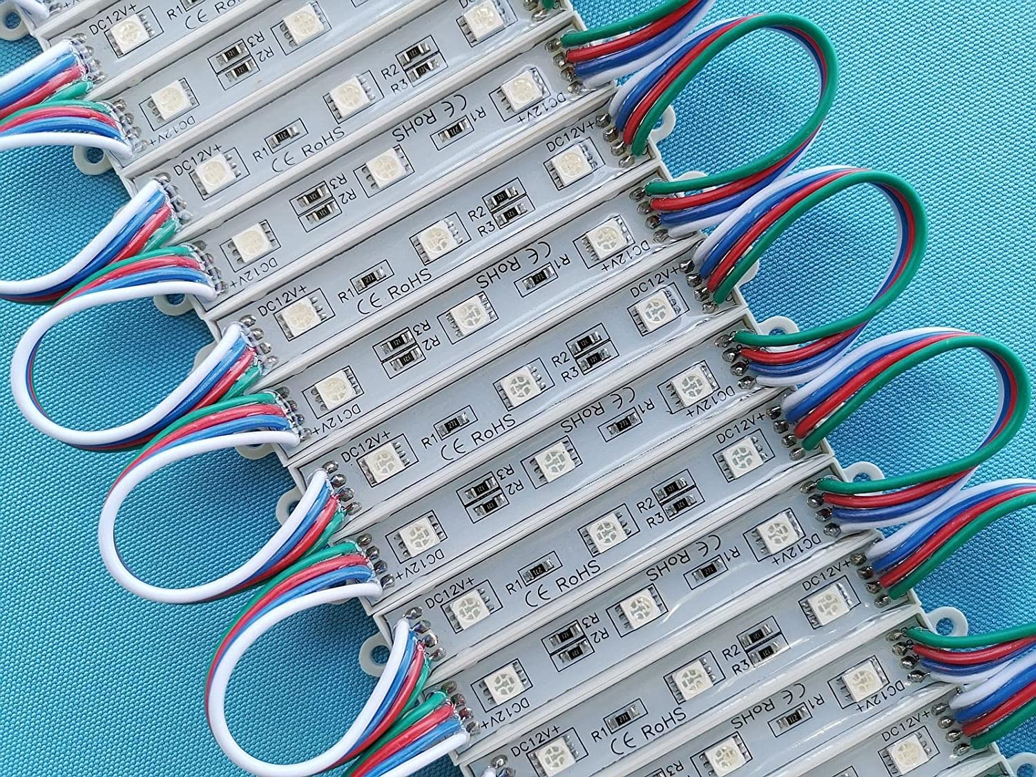 20-2000pcs RGB 5050 SMD LED Module Light Waterproof Storefront Sign Lamp DC 12V