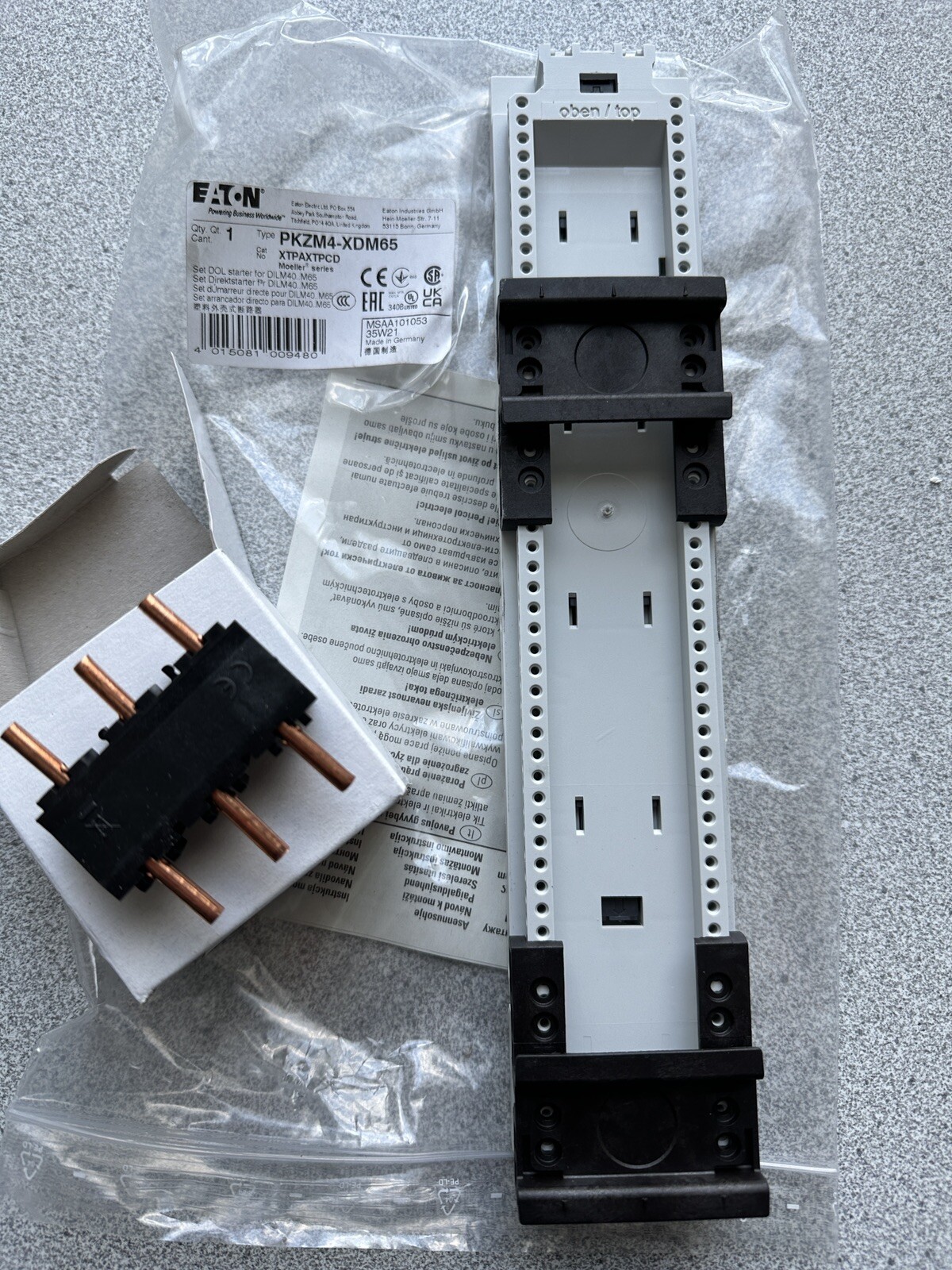 NEW EATON XTPAXTPCD COMBINATION CONNECTION KIT FRAME D PKZM4-XDM65