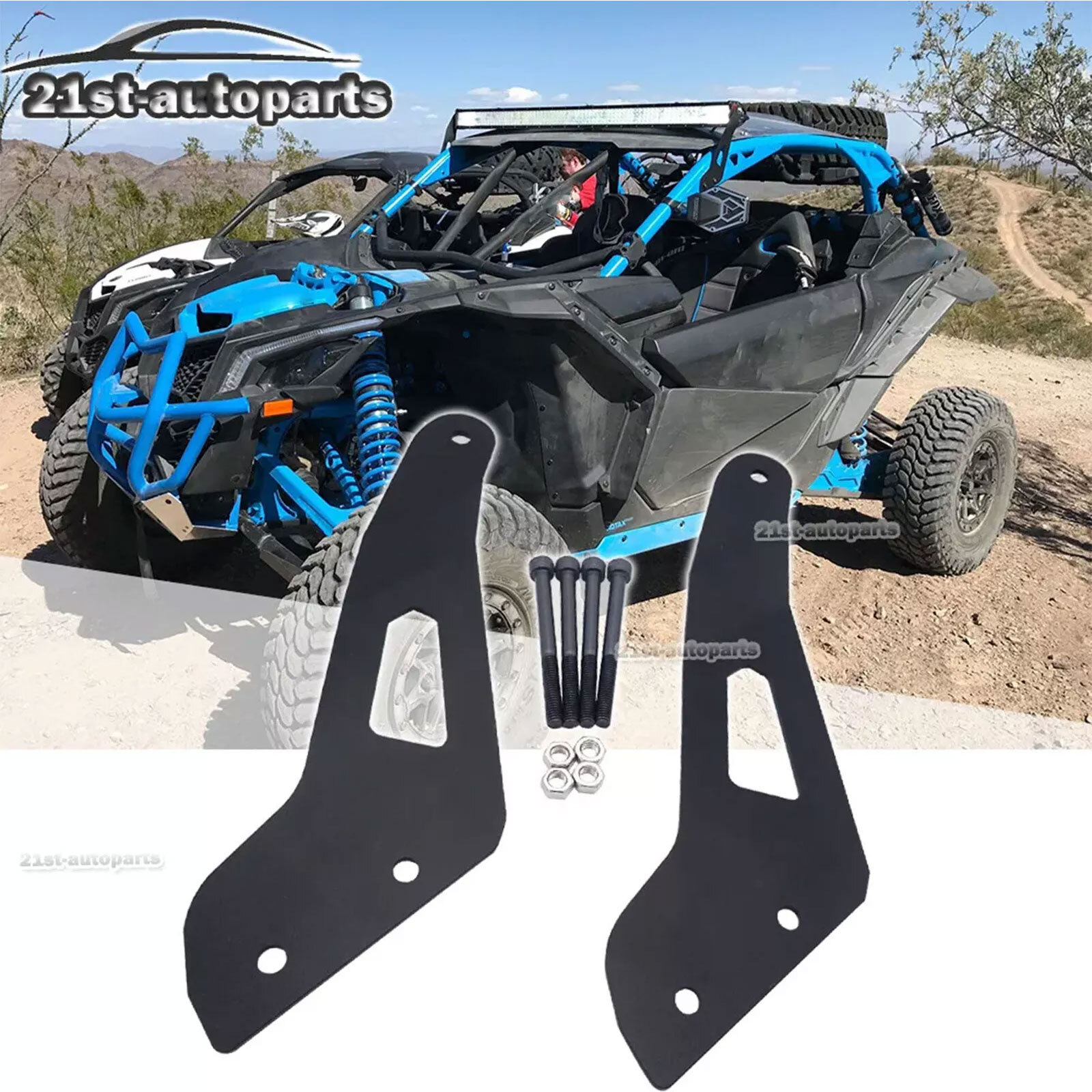 Roof 50" 52" LED Light Bar Mount Brackets For Can-Am Maverick X3 Max 2017-2026