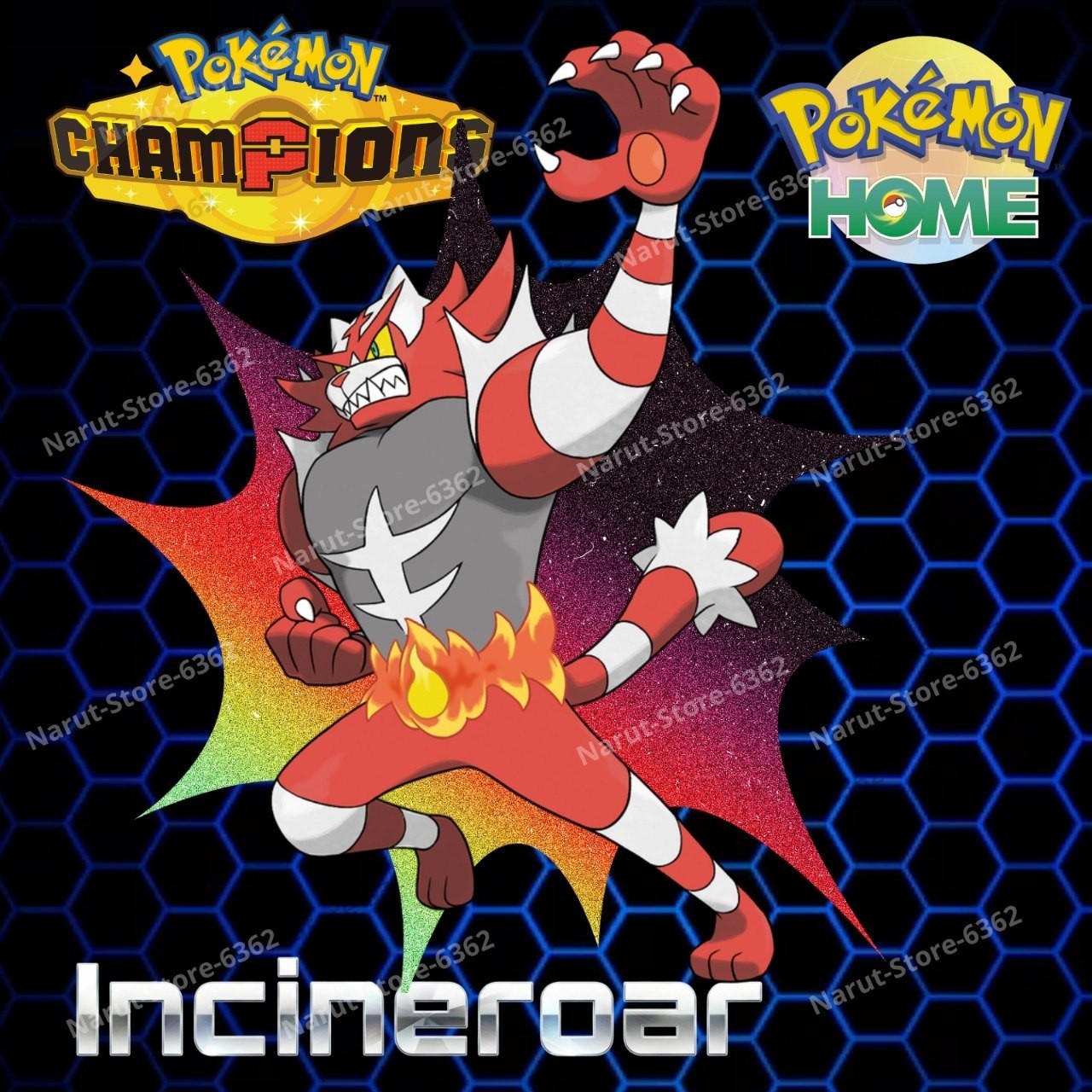 INCINEROAR 🔥6IV SHINY POKEMON HOME🔥Pokemon CHAMPIONS