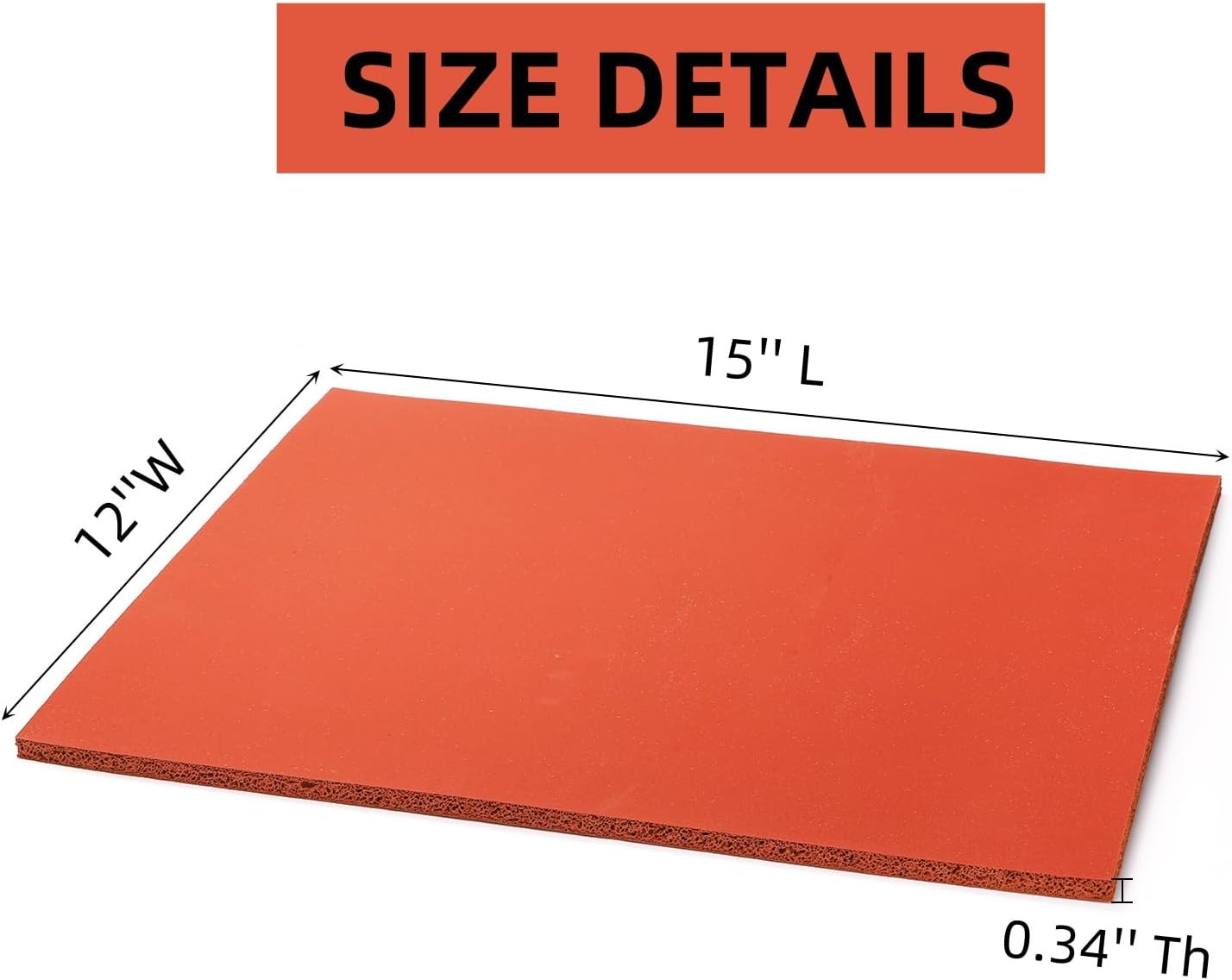 2 Pack Silicone Heat Press Mat 15 X 12" Washable Heat Press Pad Double Sided Red