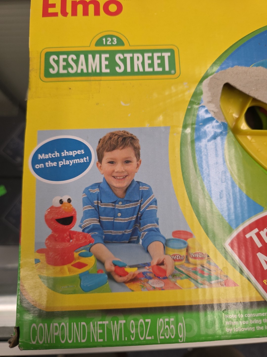 BNIB Sesame Street Play-Doh Shape & Spin Elmo Playset New