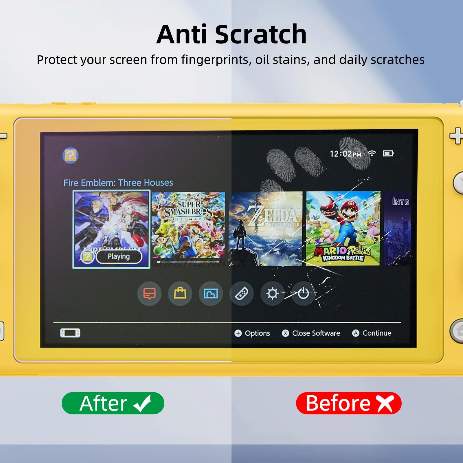 2-Pack Blue Light Blocking Screen Protector for Switch Lite Model 2019 [5.5 I...