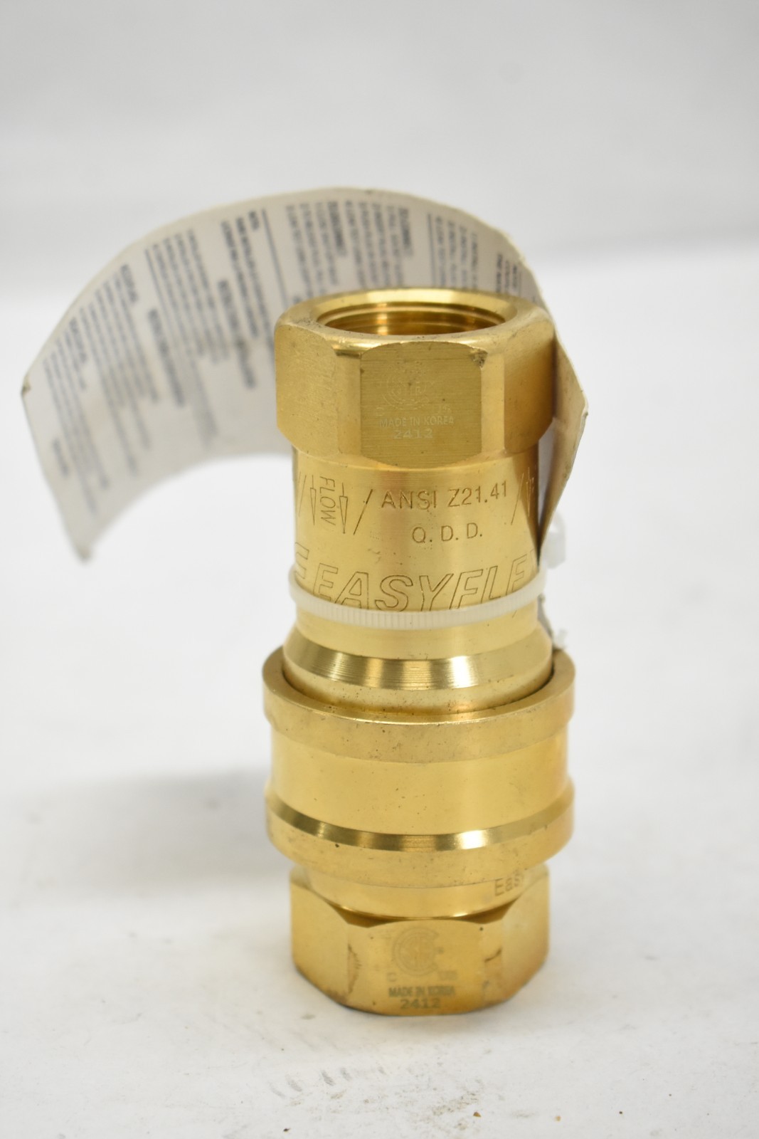 Regency FS-QD-034 2412: Brass Quick Disconnect 3/4" Assembly Easyflex