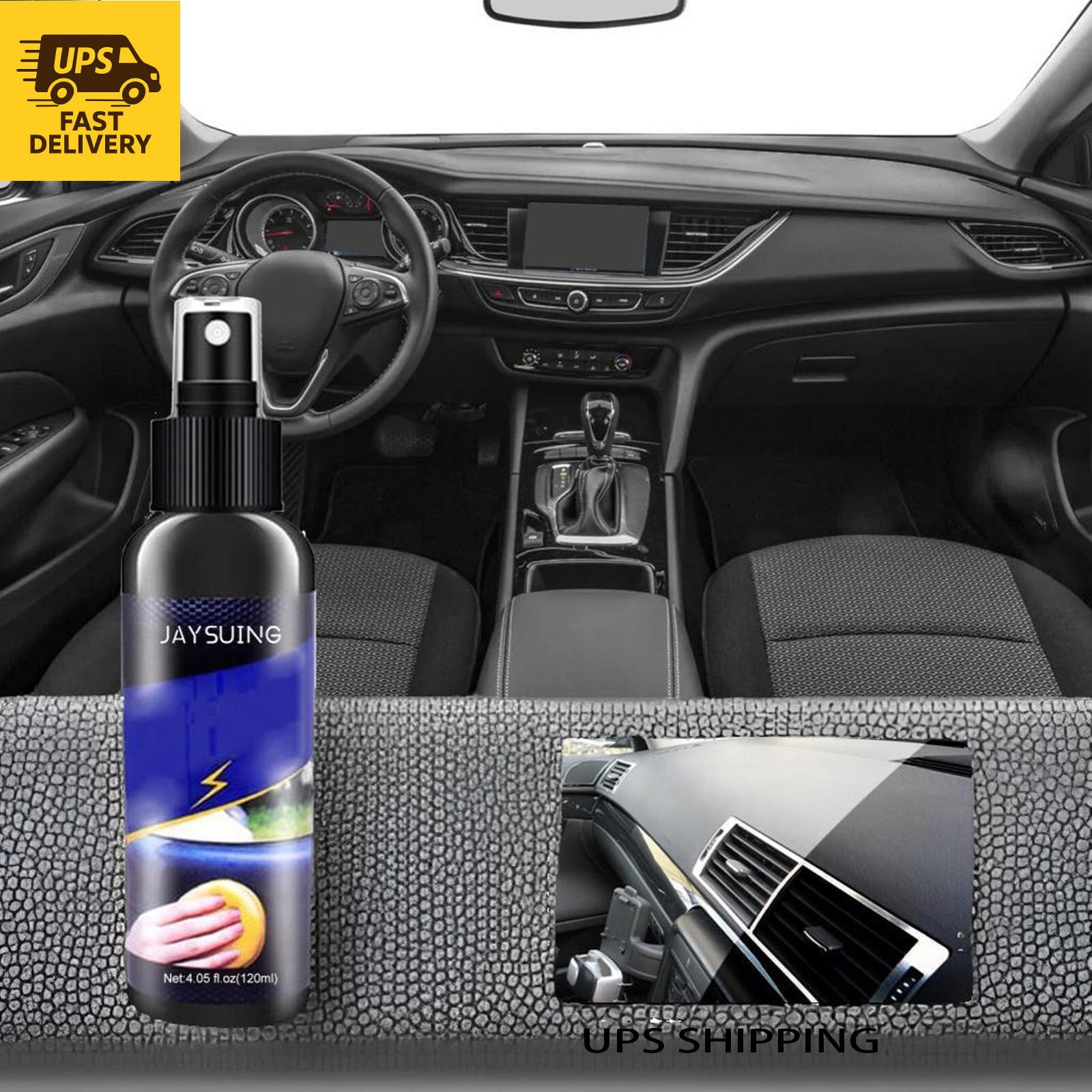 Upholstery Repair Spray For Dashboard and Leather - Dust Care and Refurbish