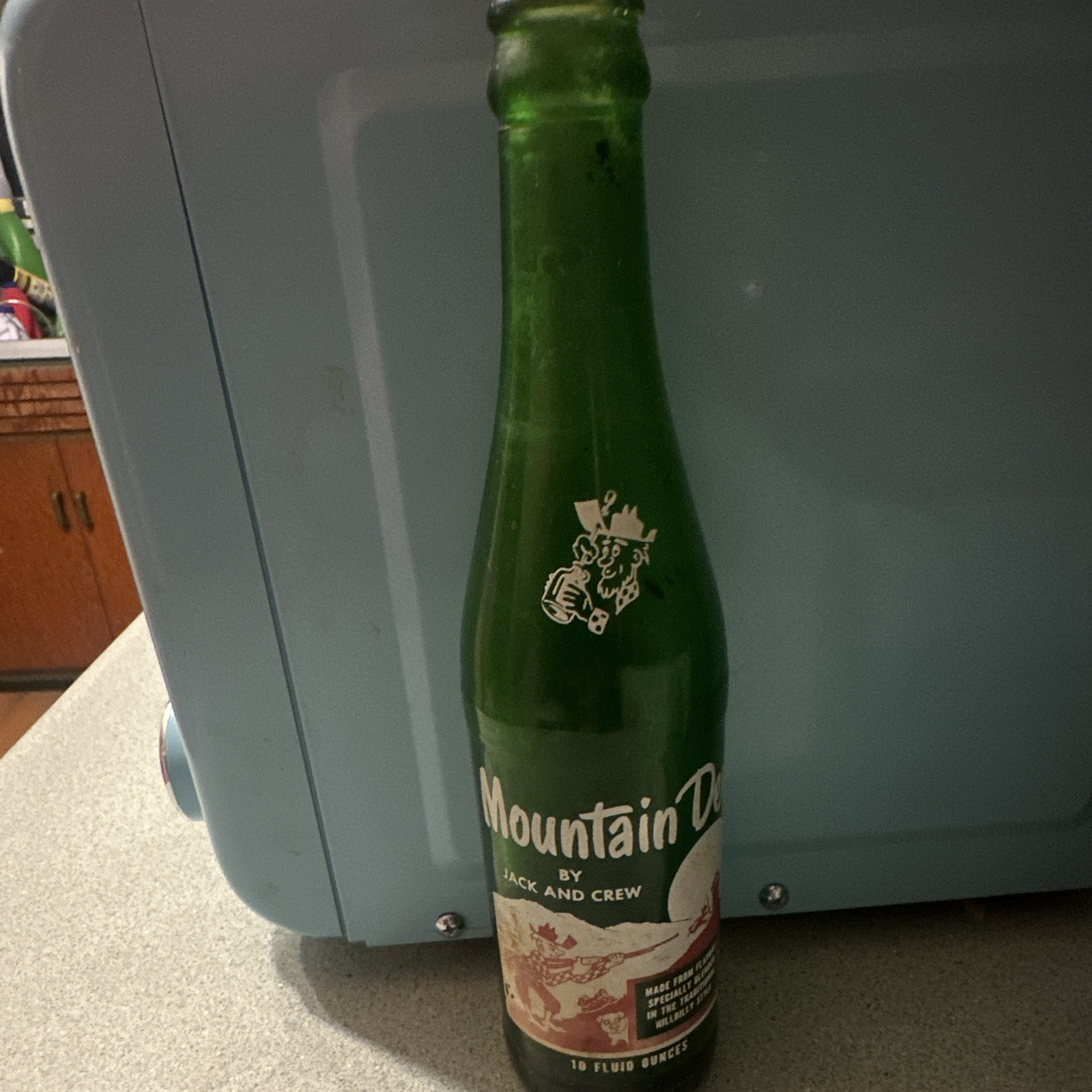 Mountain Dew Green Glass Bottle 10 fl oz "Mountain Dew by Jack and Crew"