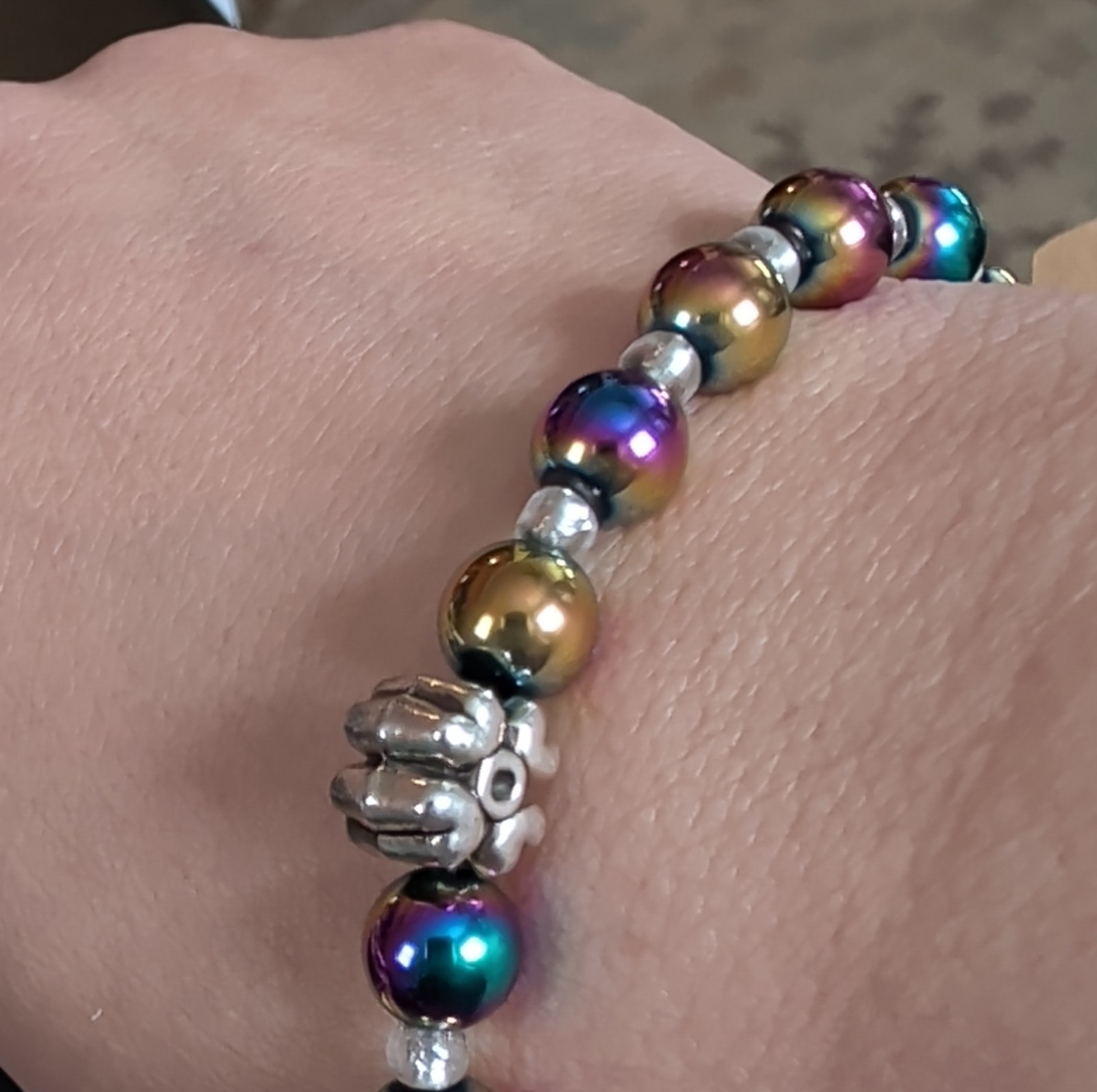 Beaded Bracelet Multicolor Round Beads Handmade Unisex Artisan