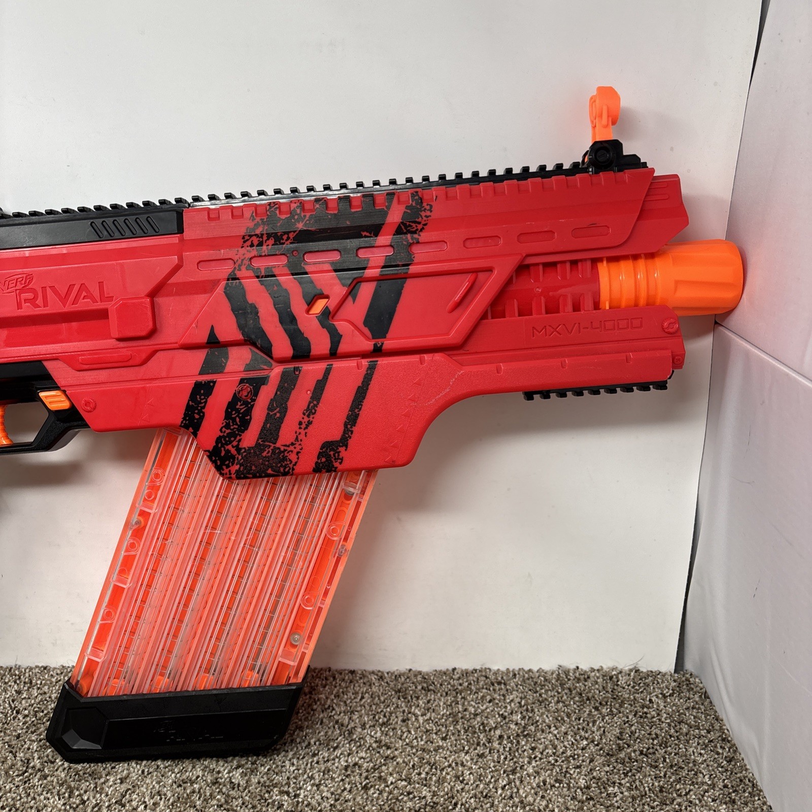 NERF Rival Khaos MXVI-4000 Nerf Blaster With Clip Motorized Tested