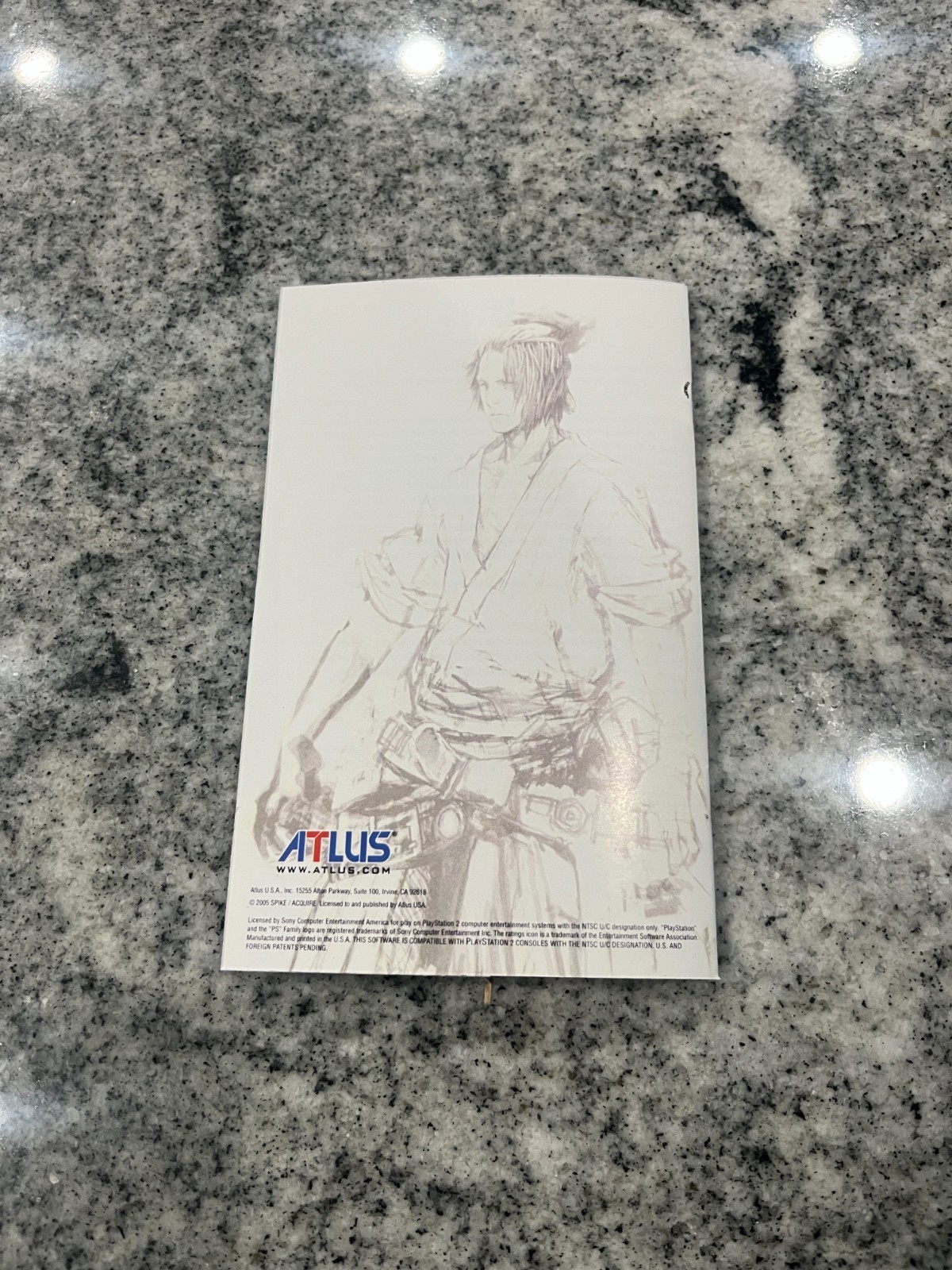 Replacement Manual for - Samurai Western - Sony PS2 Instruction Booklet