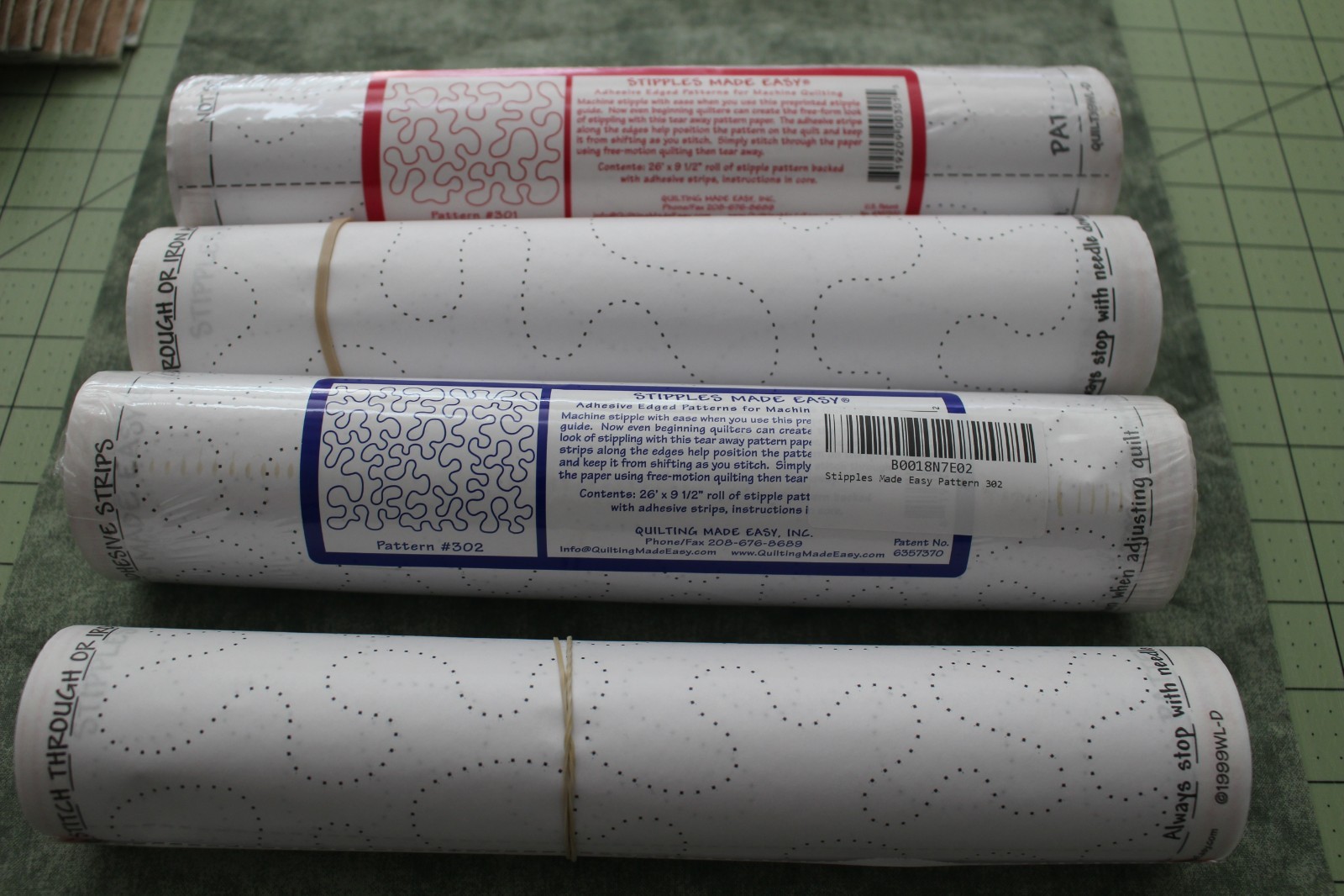 Stipples Made Easy Tear Away Free-Motion Quilting Paper Roll - 2 new - 2 opened