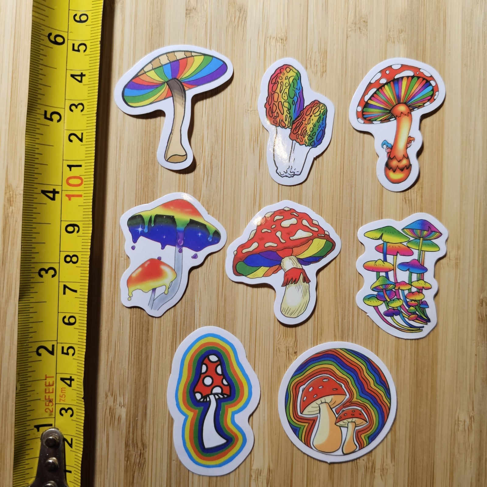 RAINBOW COLORS MAGIC MUSHROOMS PRIDE LGBT GAY LESBIAN SHROOMS P92 STICKERS LOT