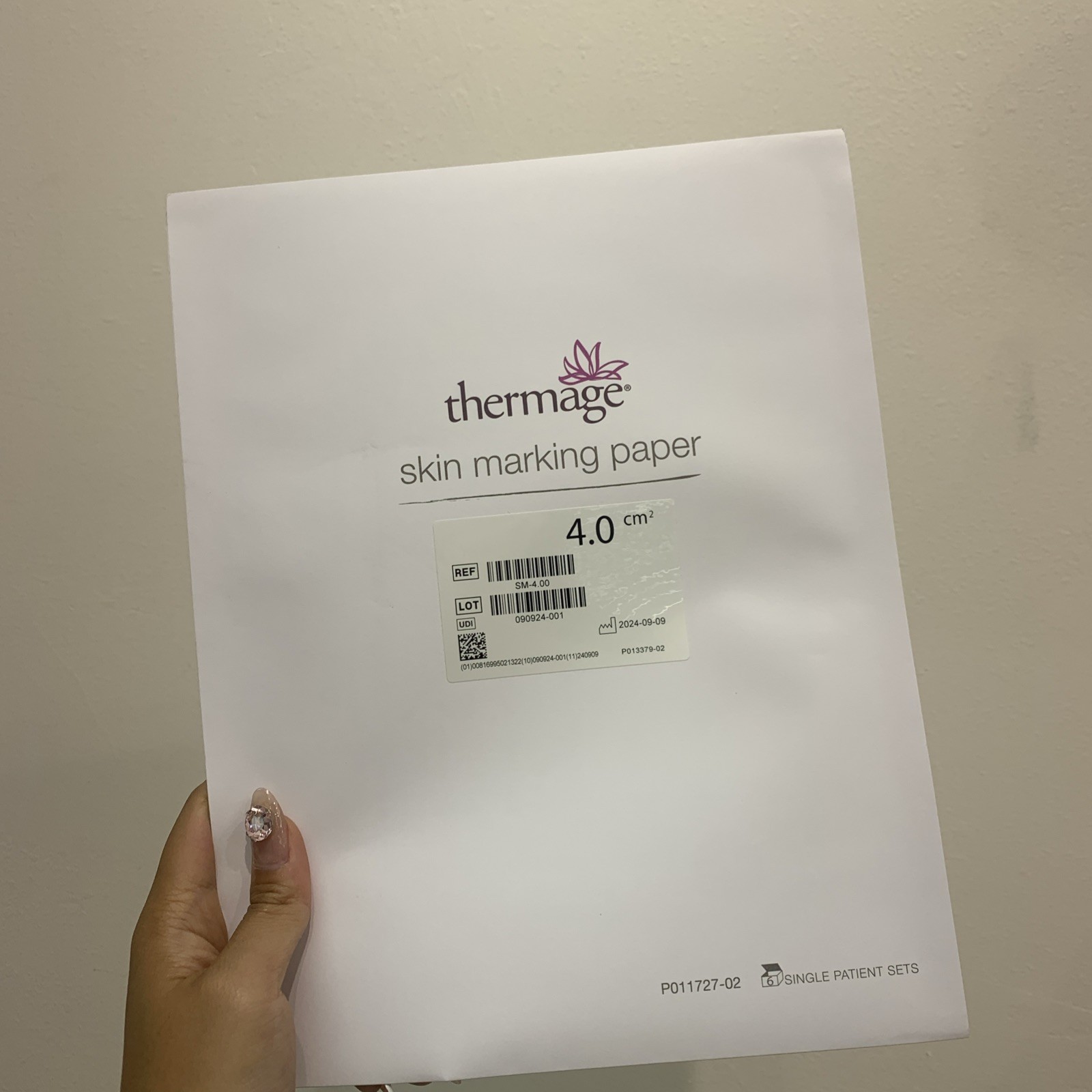 2 pack—Thermage Skin Marking Paper 4.0 Cm² 1 PK/6 Patients