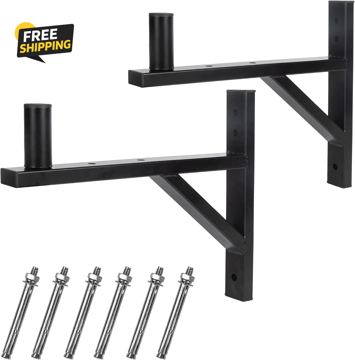Heavy Duty PA Speaker Wall Mount Brackets Pair Adjustable DJ Sound System 110LBS