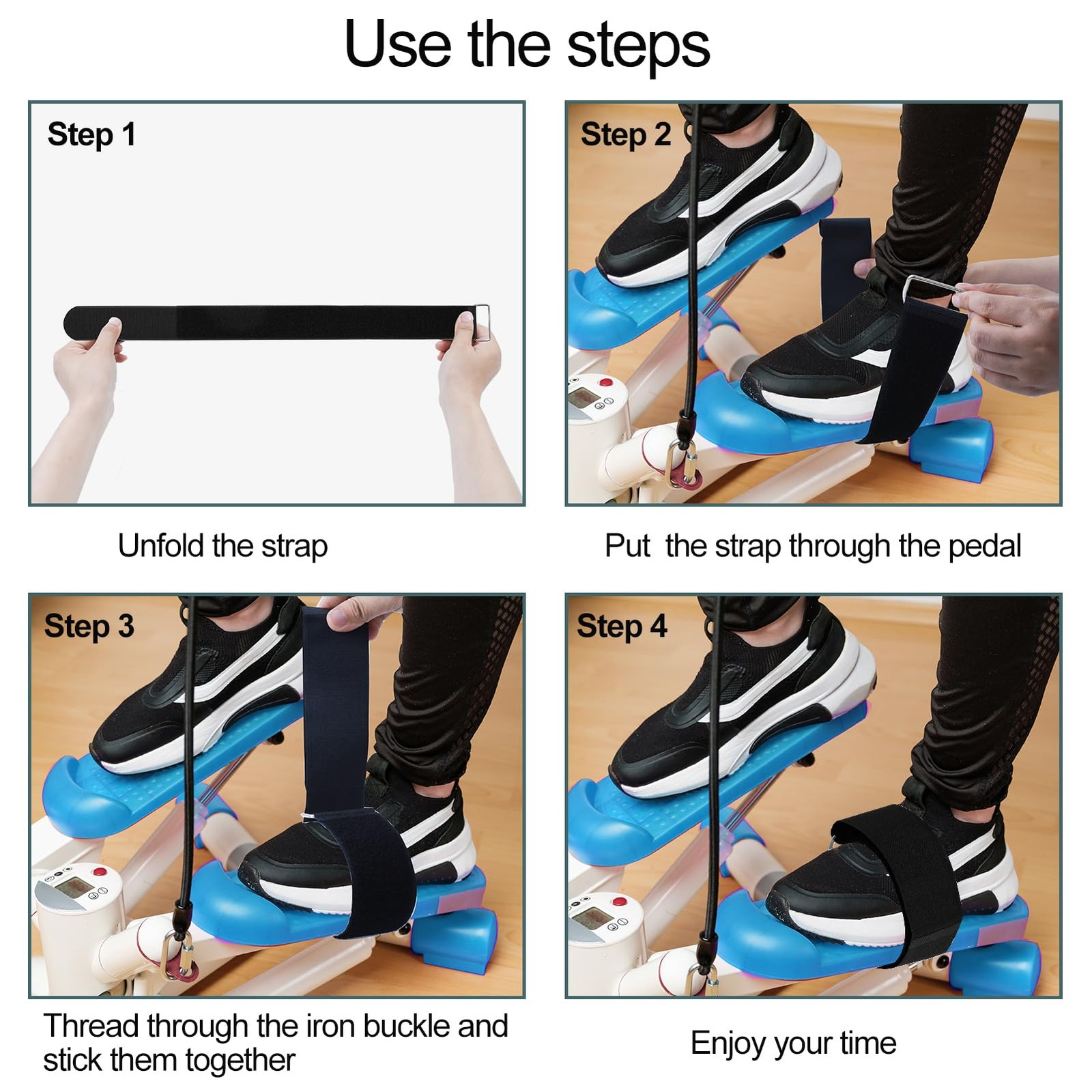 6Pk Ellipse Leg Exerciser Machine Pedal Straps for Home Fitness Physical Therapy