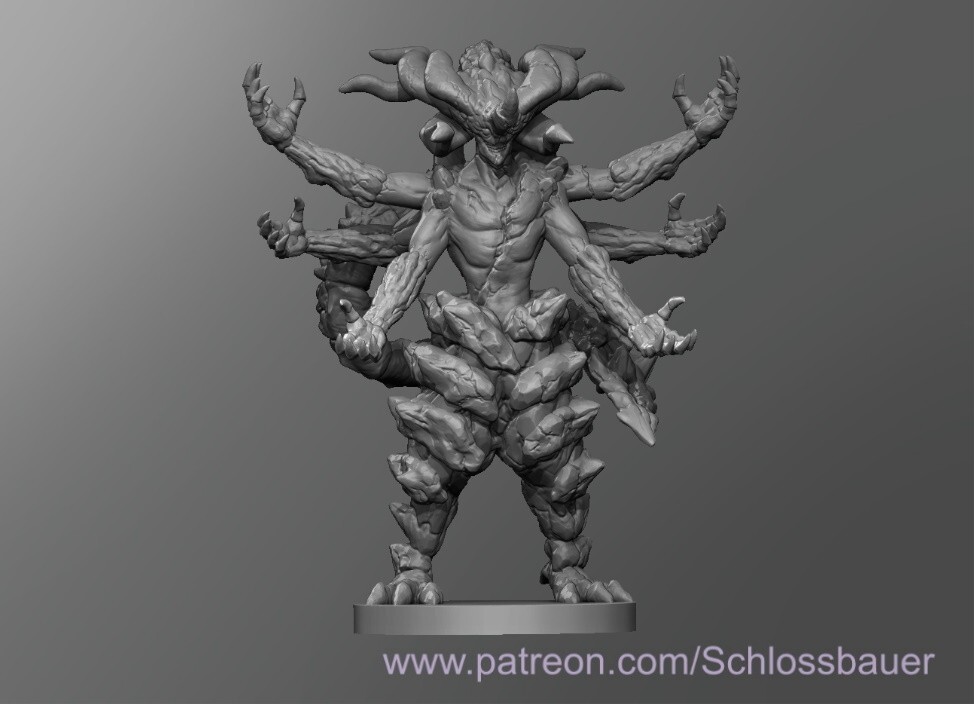The Broken One Demon Monster Manual 28mm Scale DND D&D Tabletop Miniature
