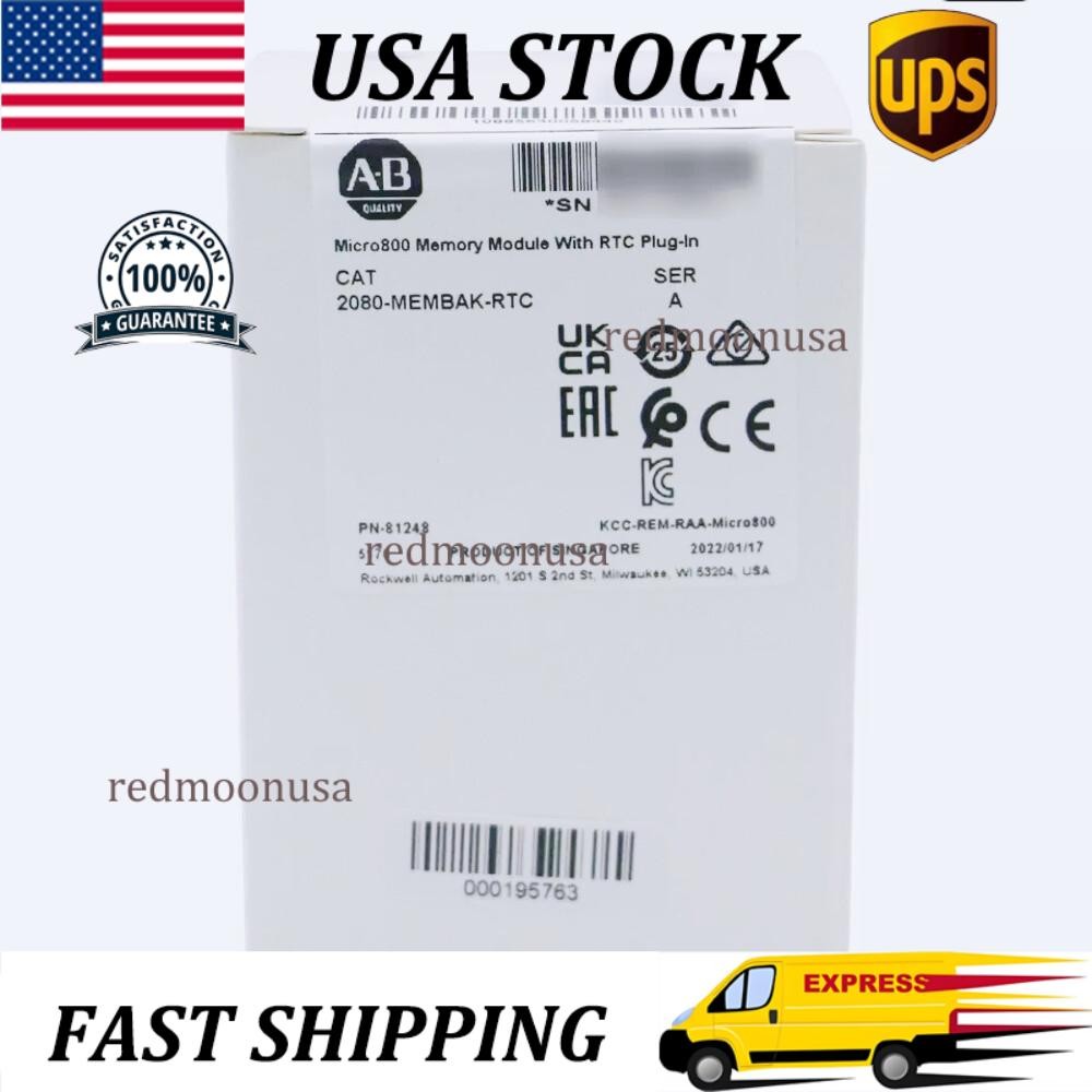 New Allen Bradley 2080-MEMBAK-RTC In Stock Memory Plug In Module 2080MEMBAKRTC