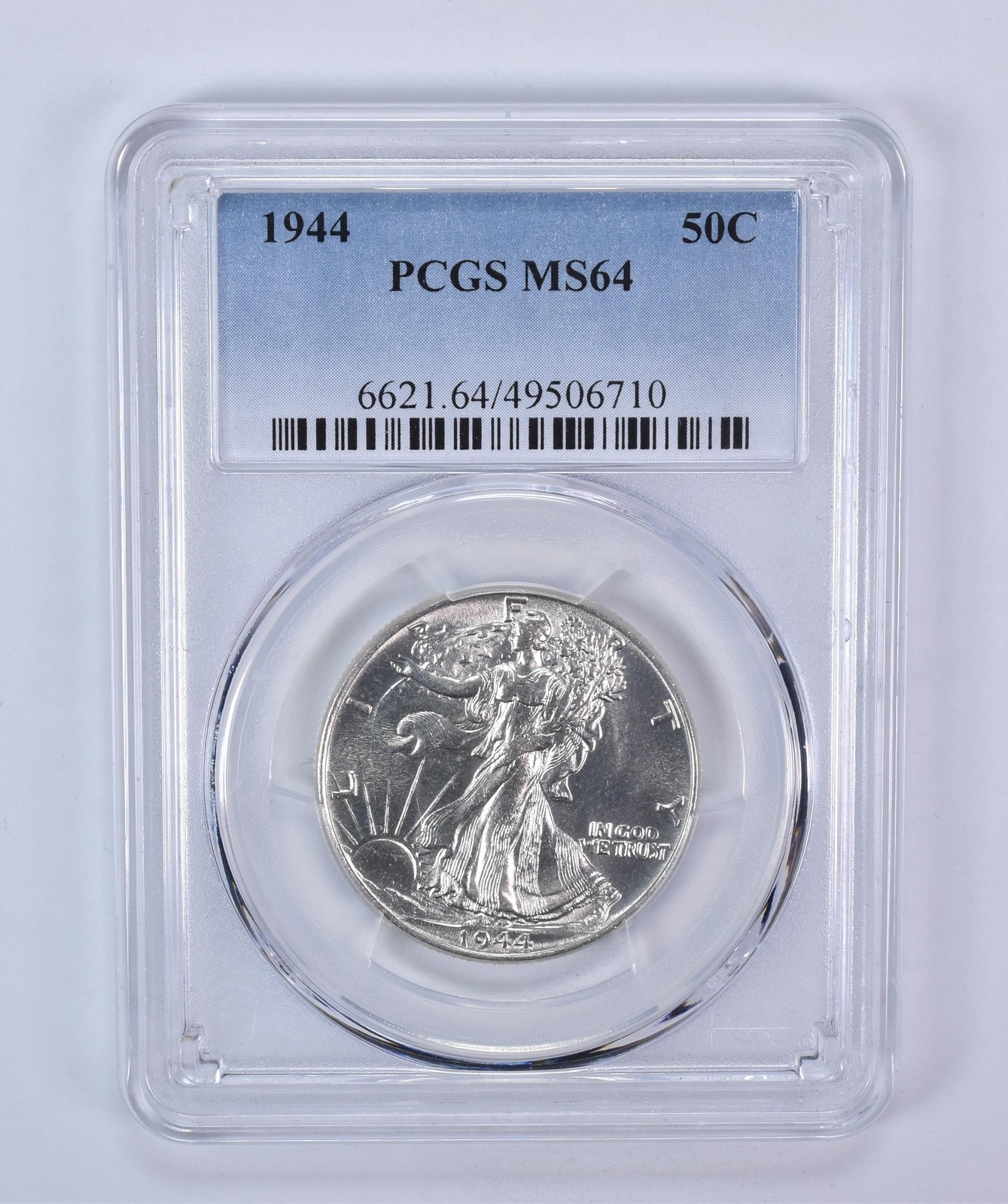 1944 Walking Liberty Half Dollar MS64 PCGS Blue Label