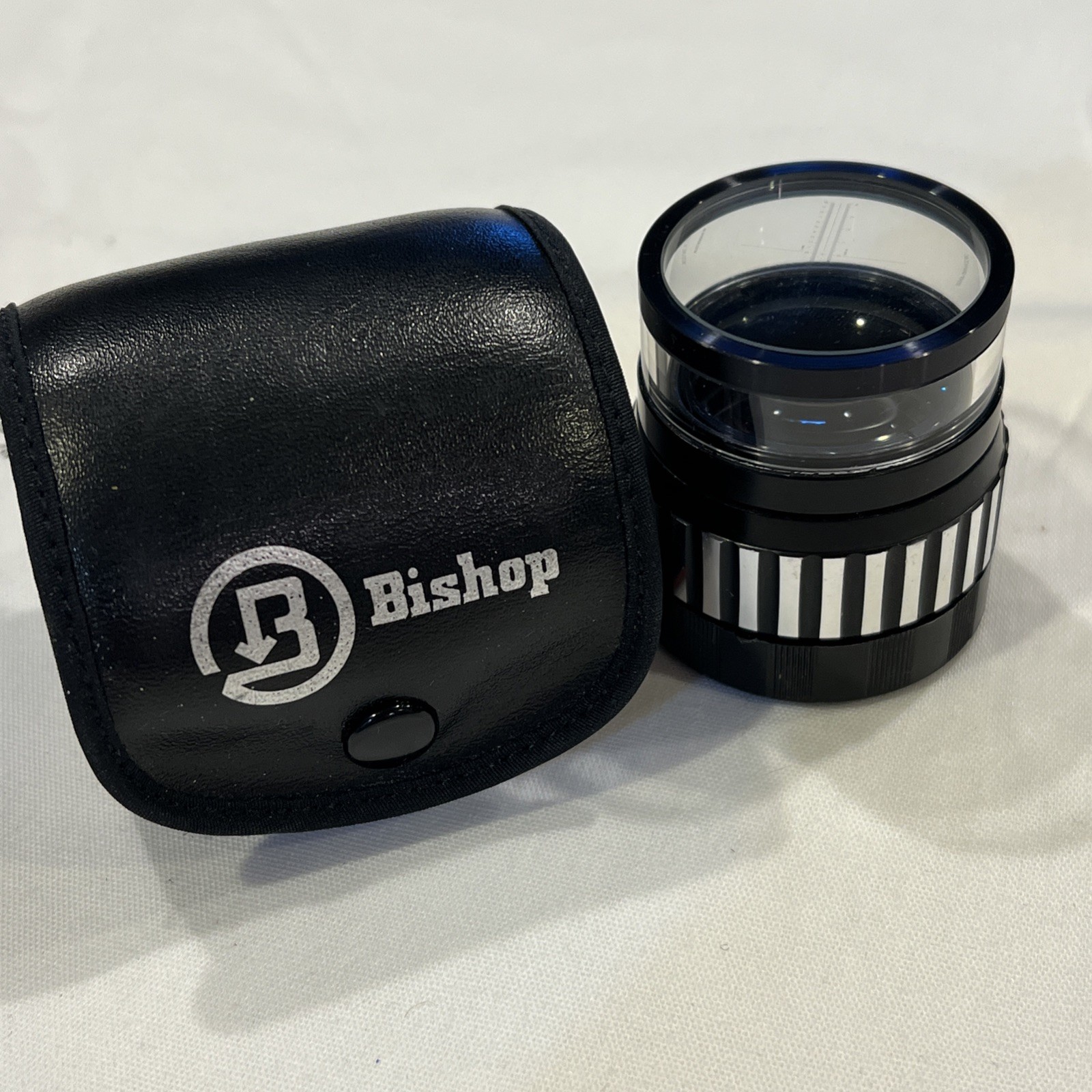 Bishop Graphics Peak 10X De-Luxe Measuring Eye Loupe Comparator with case.