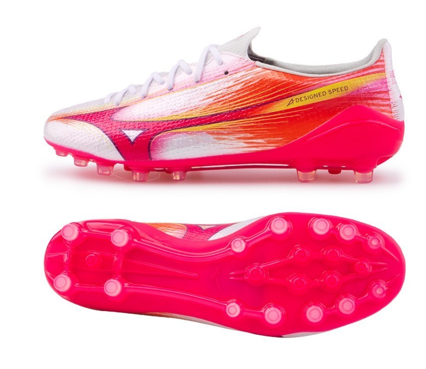 Mizuno Alpha III Elite AG Soccer Cleats Football Shoes Red Pink P1GA266364