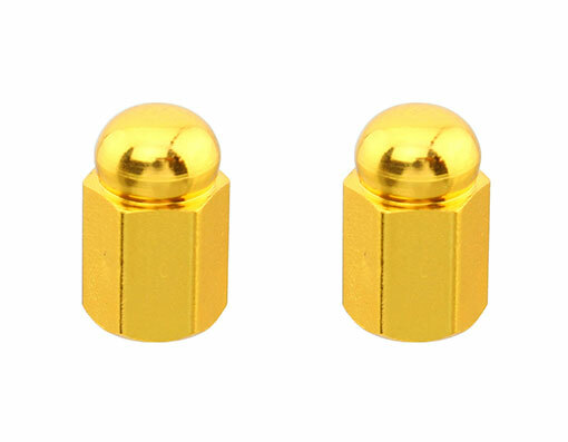 Bike Hex Dome Valve Caps Gold Schrader Valve. Bike parts,Bicycle parts.
