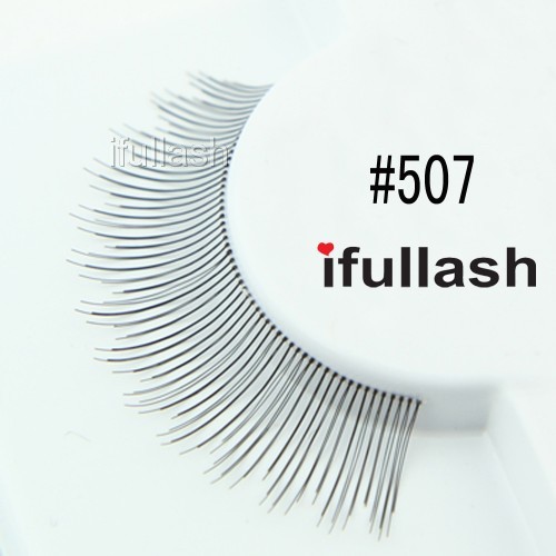 #507 6 or 12 pairs of ifullash 100% human hair Eyelashes- BLACK