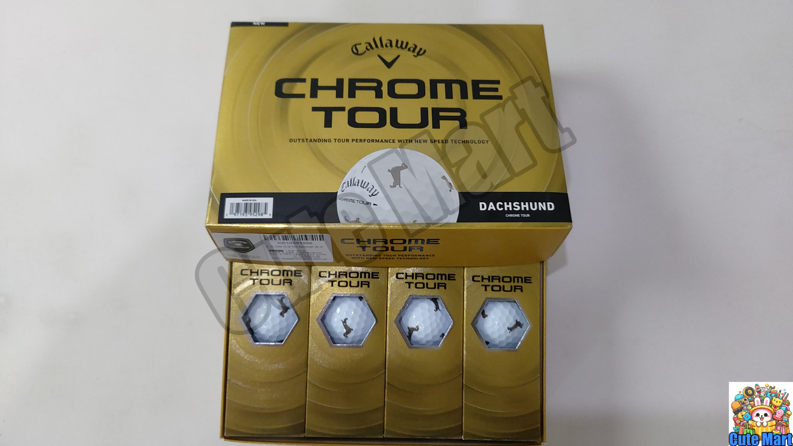 Callaway Chrome Tour Truvis Dachshund Golf Ball Limited Edition 12 Ball 1 Dozen