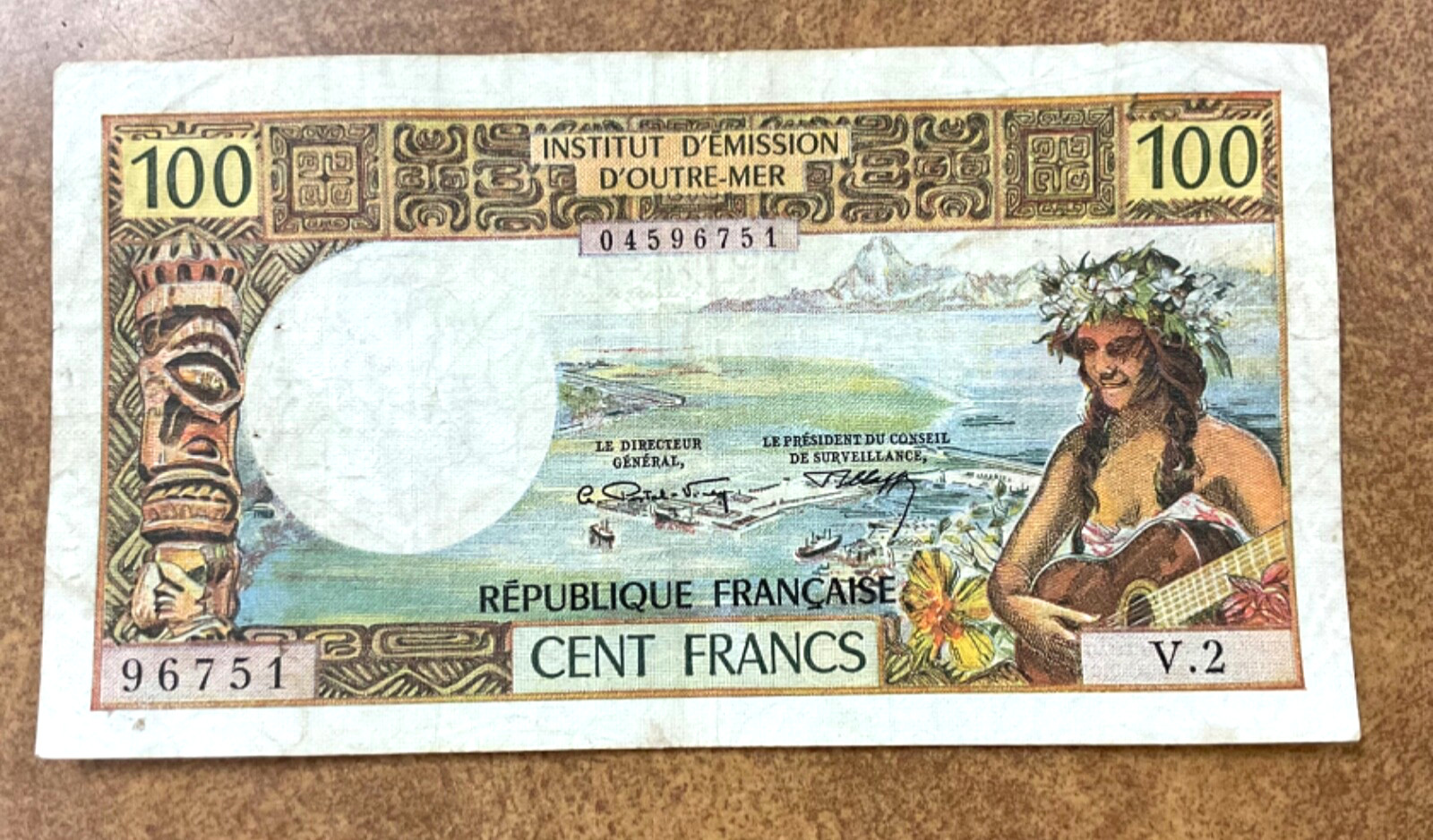 NEW CALEDONIA  P.63   100 FRANCS  SIG 1 pinholes as usual.