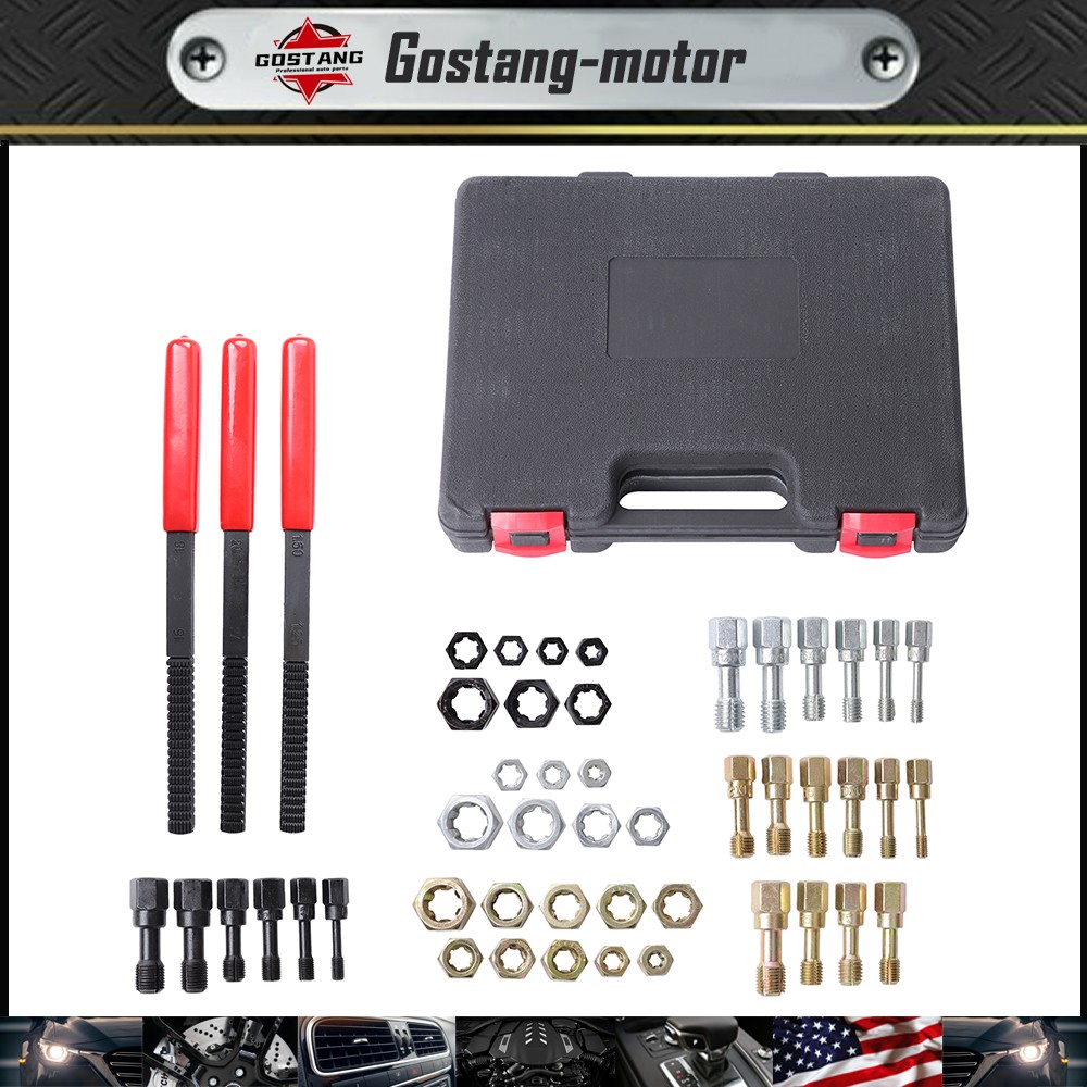 49PCS Thread Repair Tool Set UNC UNF Metric Thread Restorer Tool Rethreading NEW