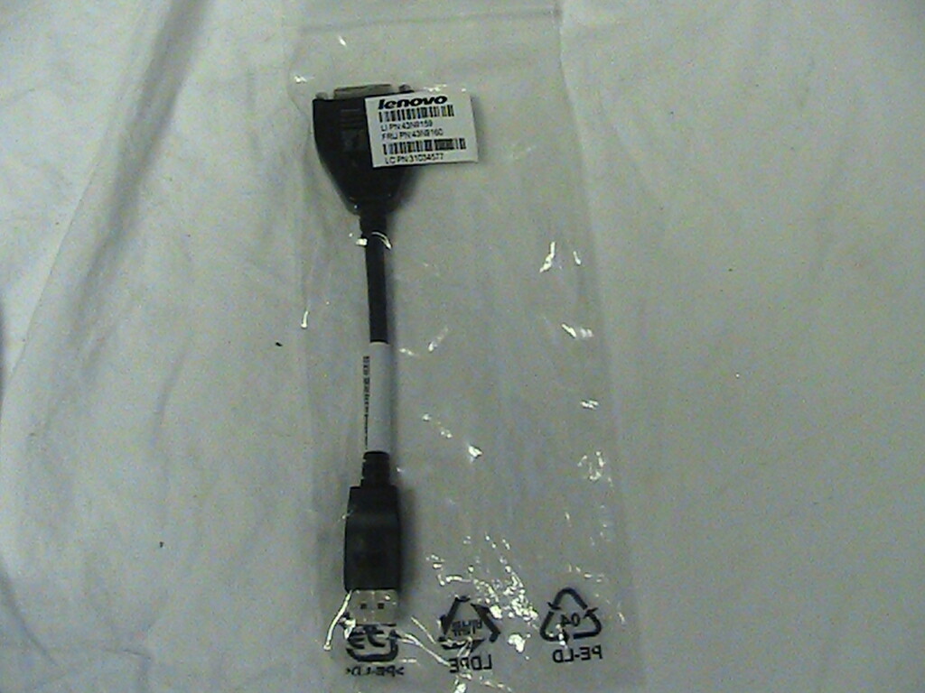 1 NEW LENOVO DISPLAYPORT SINGLE LINK DVI-D MONITOR ADAPTER CABLE 43N9159