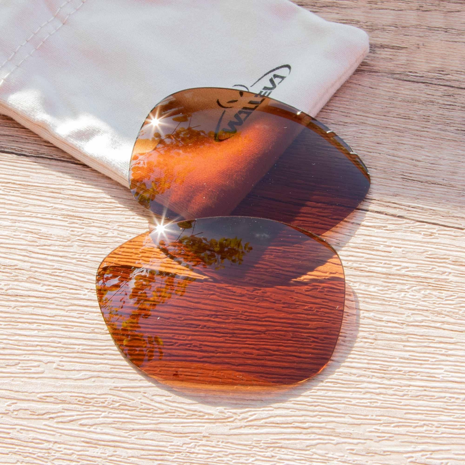 New Walleva Brown Polarized Replacement Lenses For Oakley Conquest Sunglasses