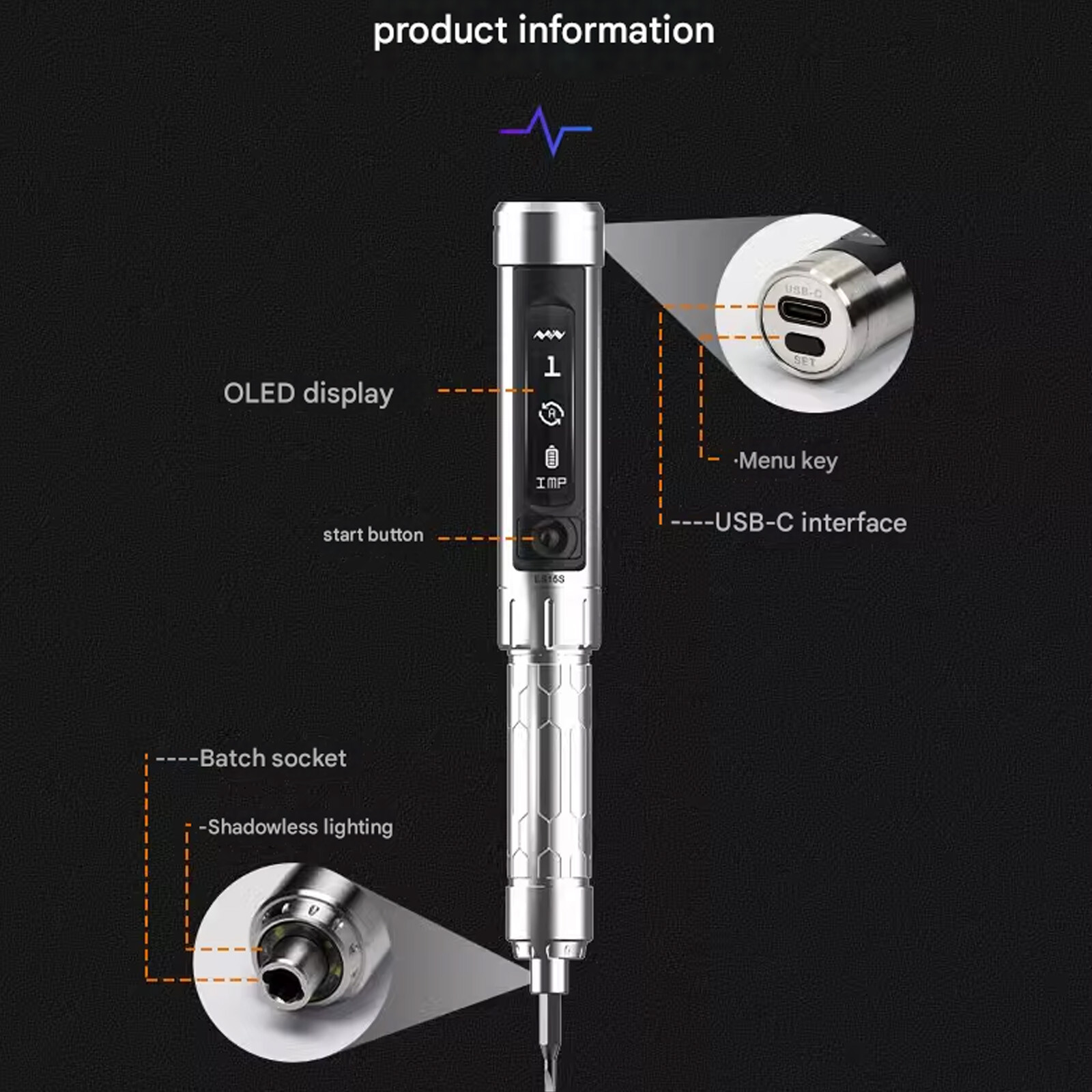 MINIWARE ES15S Electric Screwdriver Motion Control Intelligent Screws DriverVL