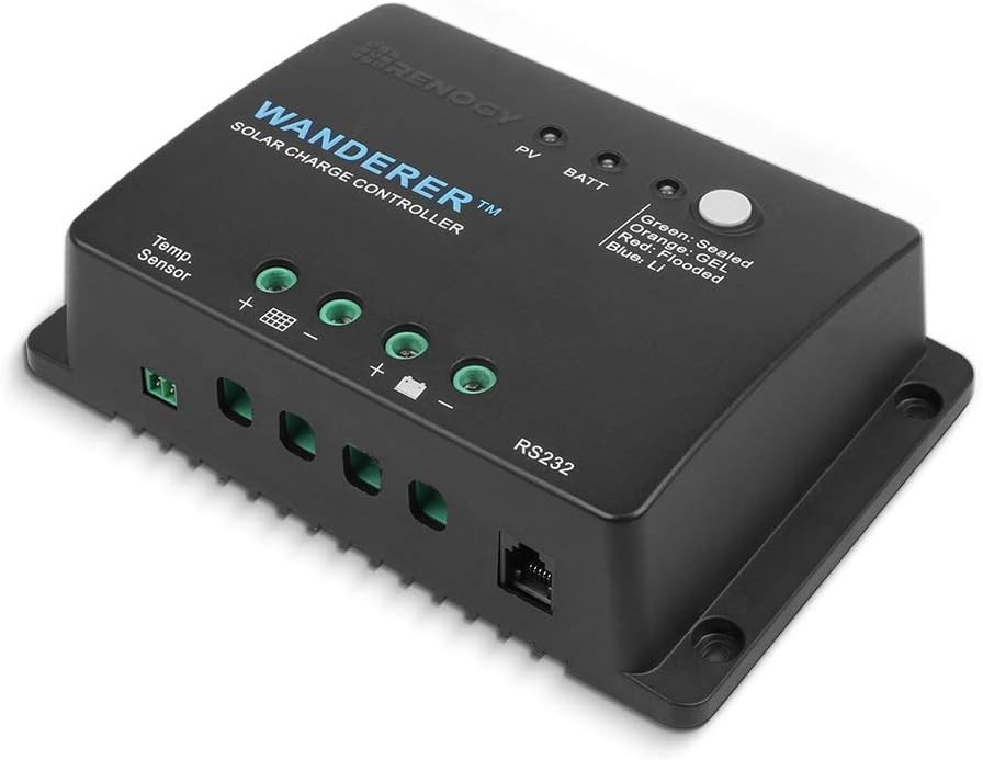 Solar Charge Controller 30A with Temperature Sensor for Multiple Battery Types
