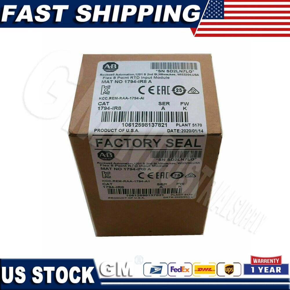 New Factory Sealed AB 1794-IR8 Flex 8 Point RTD Input Module 1794IR8 US Free Tax
