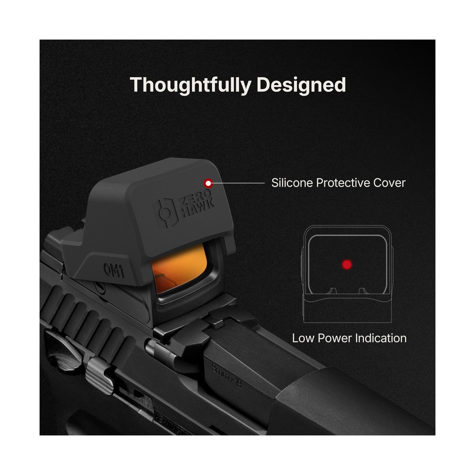 OM1 Red Dot Sight, 2 & 32 MOA Multi Reticle System Micro Reflex Sight f...
