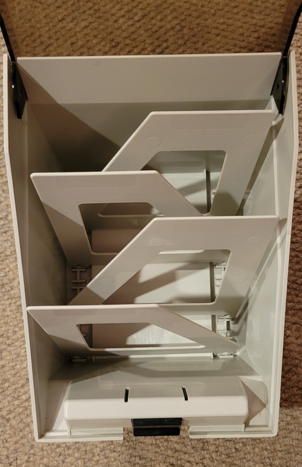 ALLSOP 5.25" Floppy Disk Storage Box w/dividers Case 80s 90s Tech Computer Retro