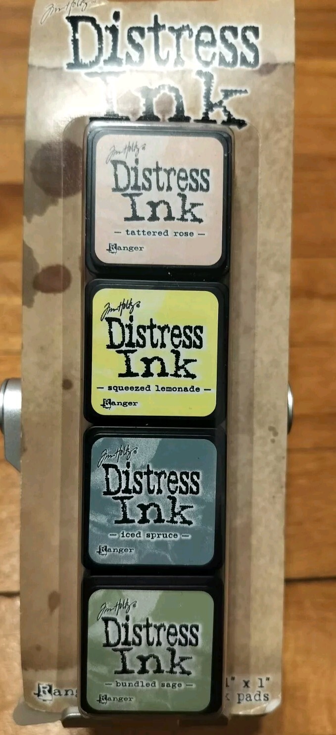 Tim Holtz Ranger Distress Ink 4- 1" X 1" Assorted Colors