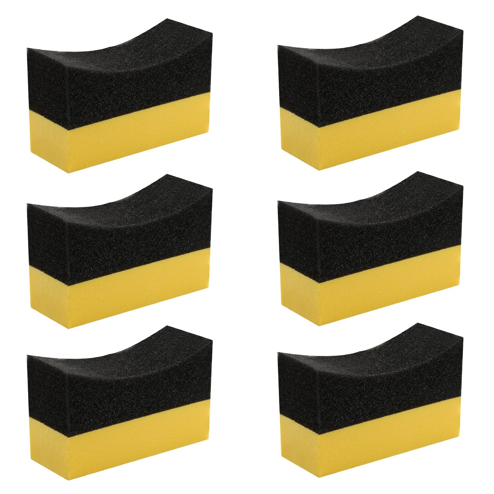 6 Pcs Tire Contour Dressing Applicator Pads Tire Dressing Shing Sponge